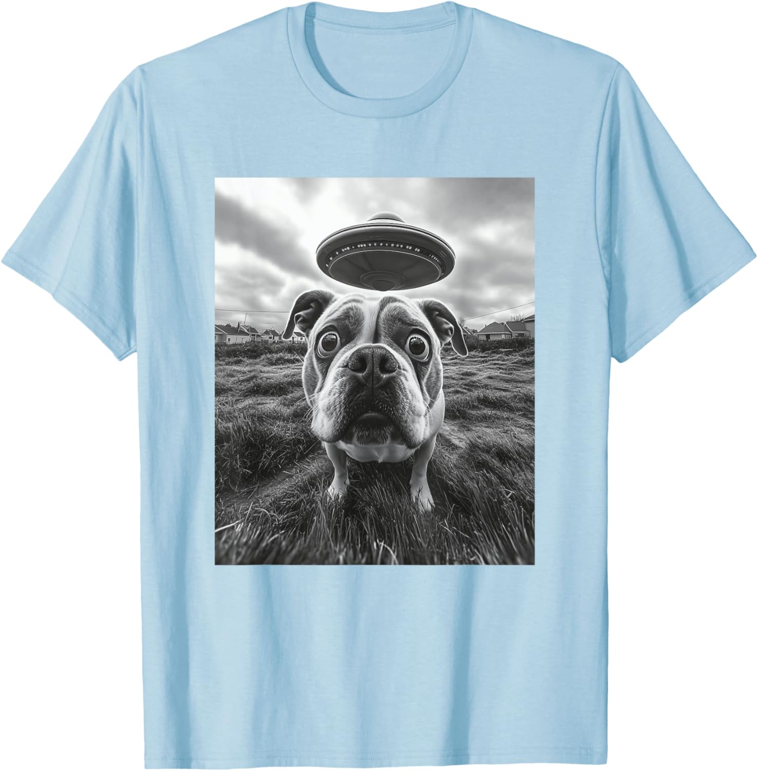 Hilarious English Bulldog UFO Graphic T-Shirt for Dog Lovers of All Ages - 4