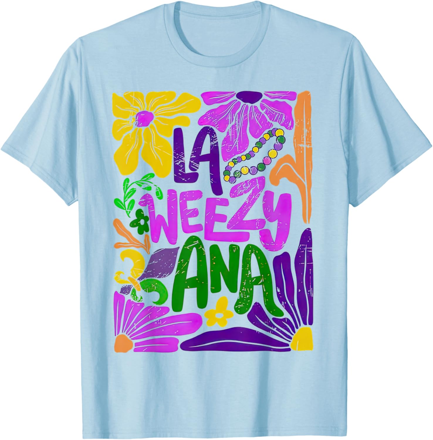 Boho LA WEEZY ANA Mardi Gras Coquette Bow T-Shirt for Carnival Fun - 2
