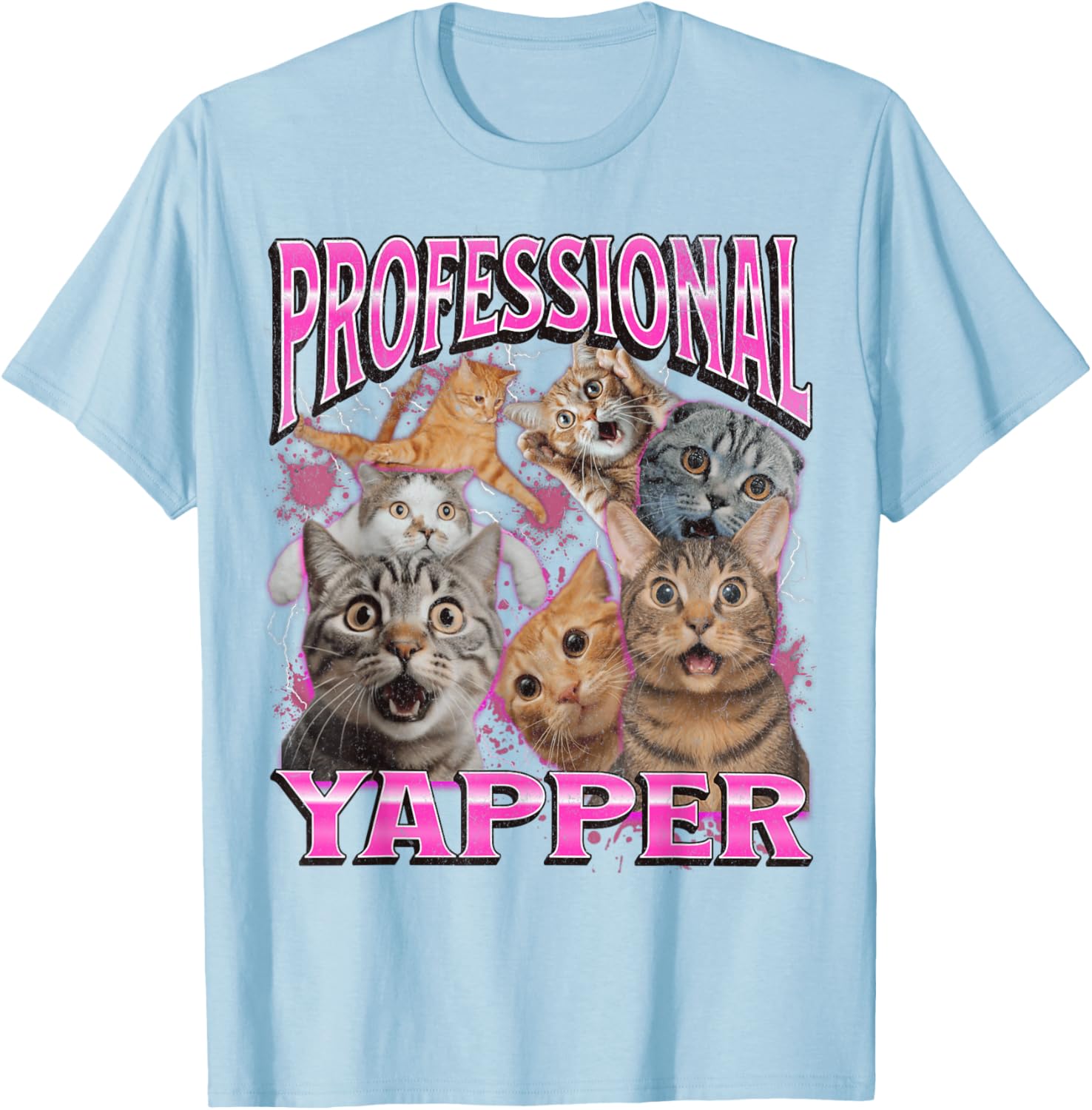Funny 90s Cat Meme T-Shirt for Men and Women - Yapper Graphic Tee - 13