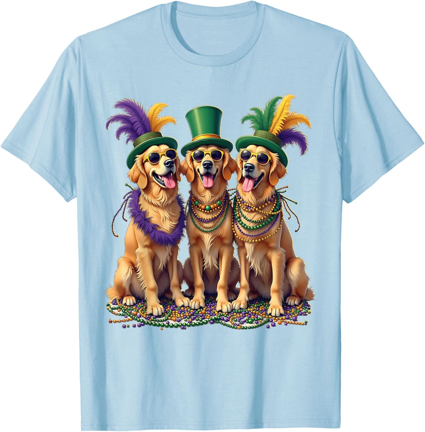 Festive Labrador Mardi Gras T-Shirt for Dog Lovers and Celebration Fans - 13