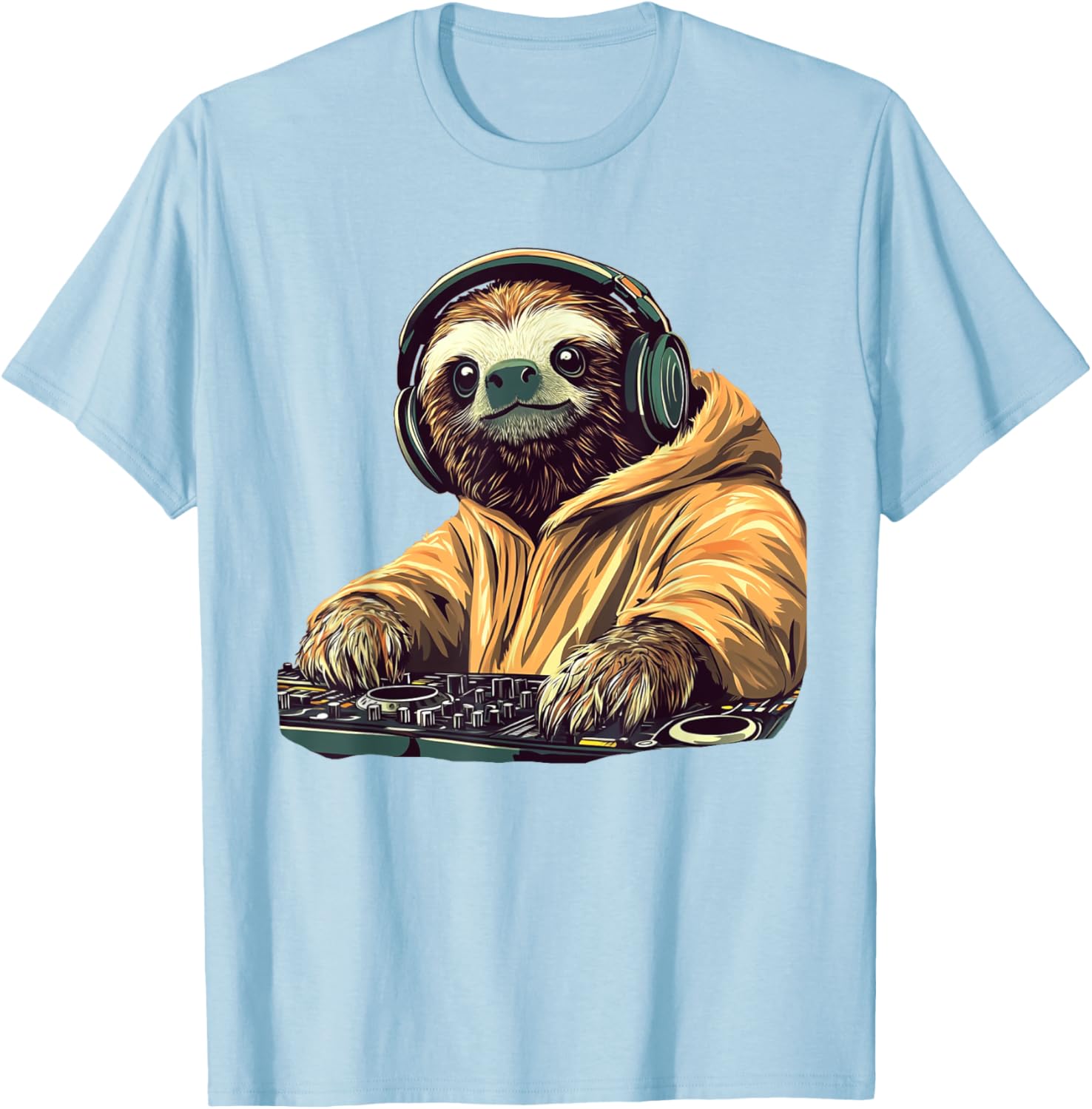 DJ Sloth Slow Jam Heat Costume T-Shirt for Fun Music Lovers - 7