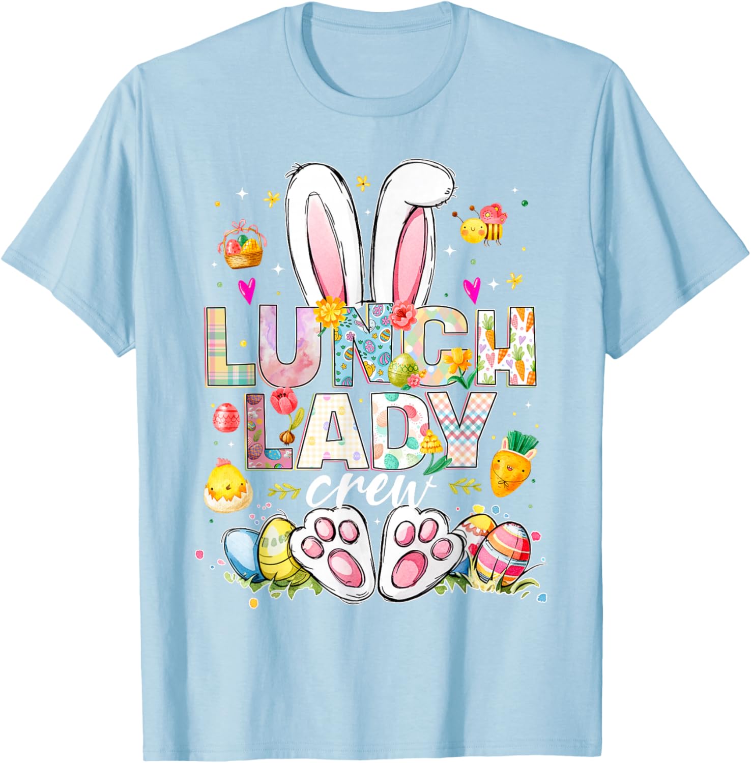 Funny Bunny Lunch Lady Easter T-Shirt for Cafeteria Workers - 23