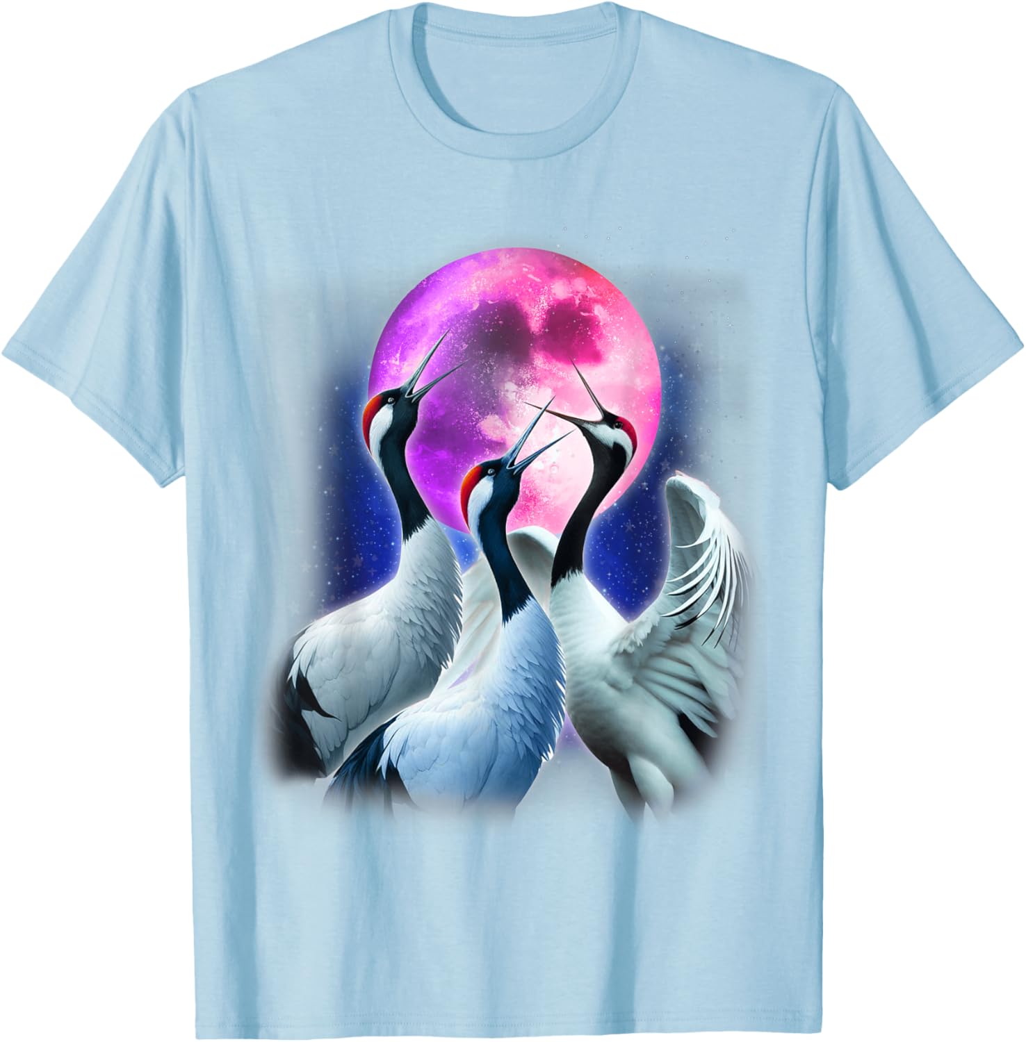 Funny Whooping Crane Howling at the Moon T-Shirt for Bird Lovers - 10
