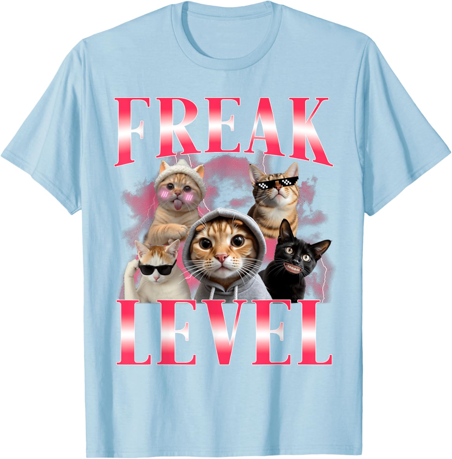 Funny Cat Meme T-Shirt Certified Freak Humor for Cat Lovers - 24