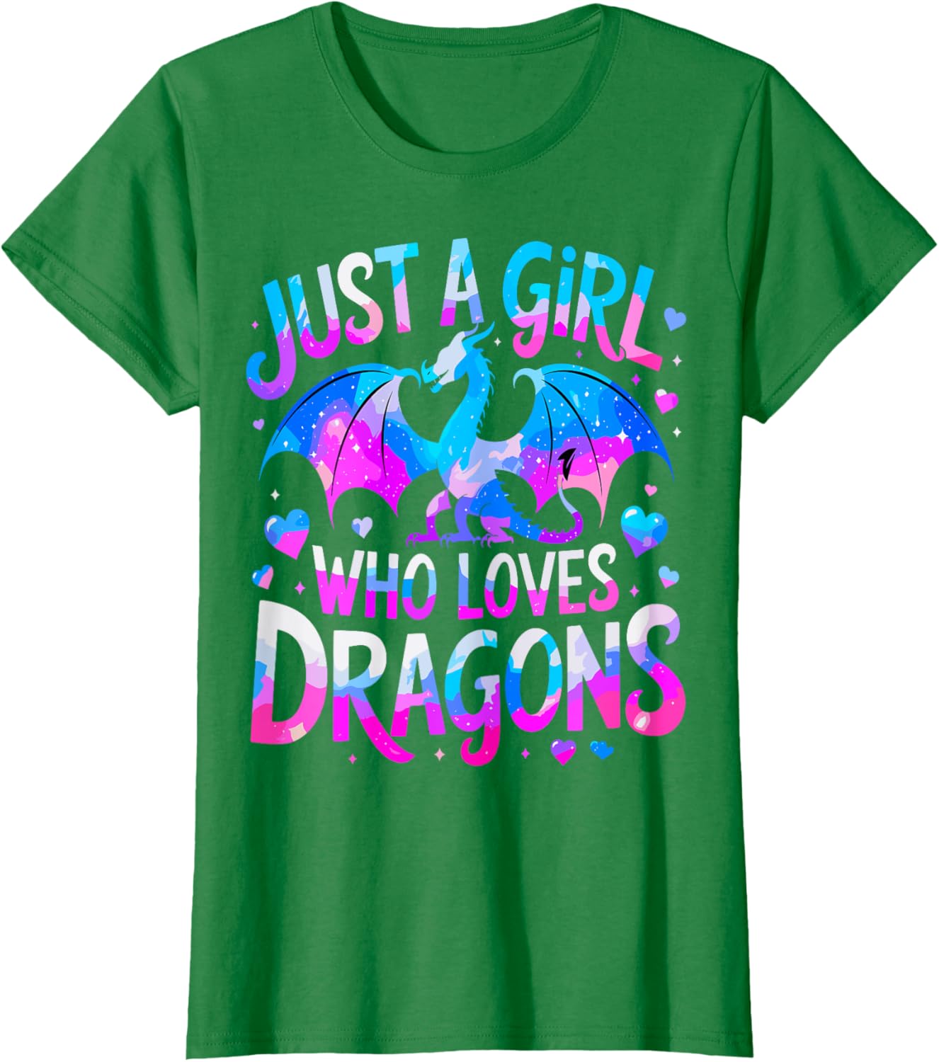 Cute Dragon Lover T-Shirt for Girls - Adorable Dragon Print Apparel - 4