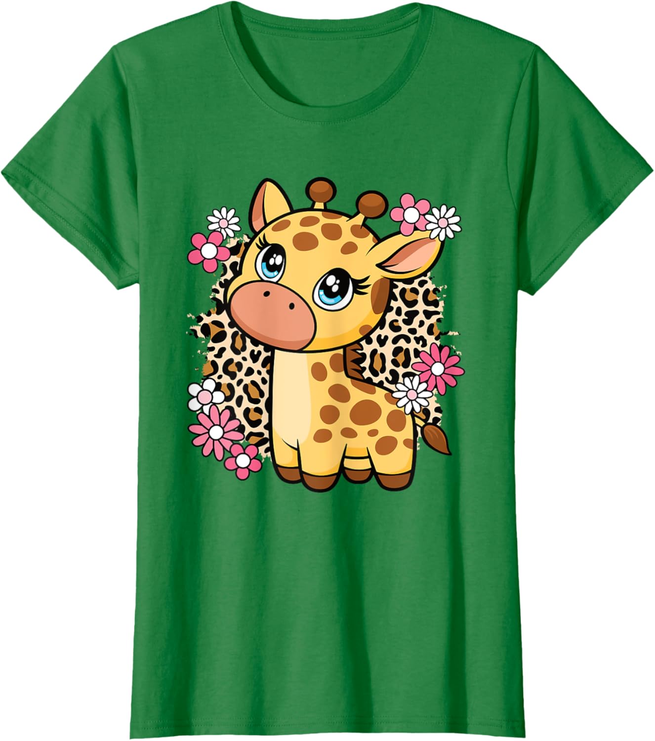Cute Giraffe Flower T-Shirt for Women, Girls, and Kids - Perfect Gift! - 15