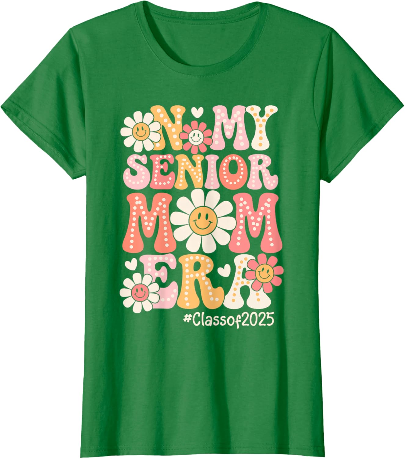 Groovy Senior Mom Era Class of 2025 T-Shirt for Proud Moms - 14