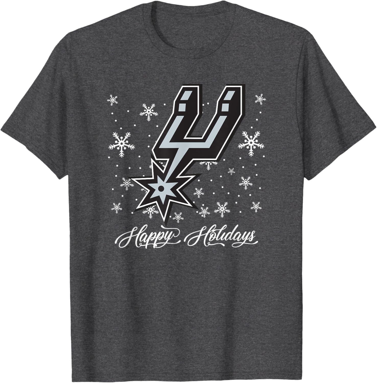 Mens NBA San Antonio Spurs Wintry Wishes T-Shirt for Sports Fans - 2