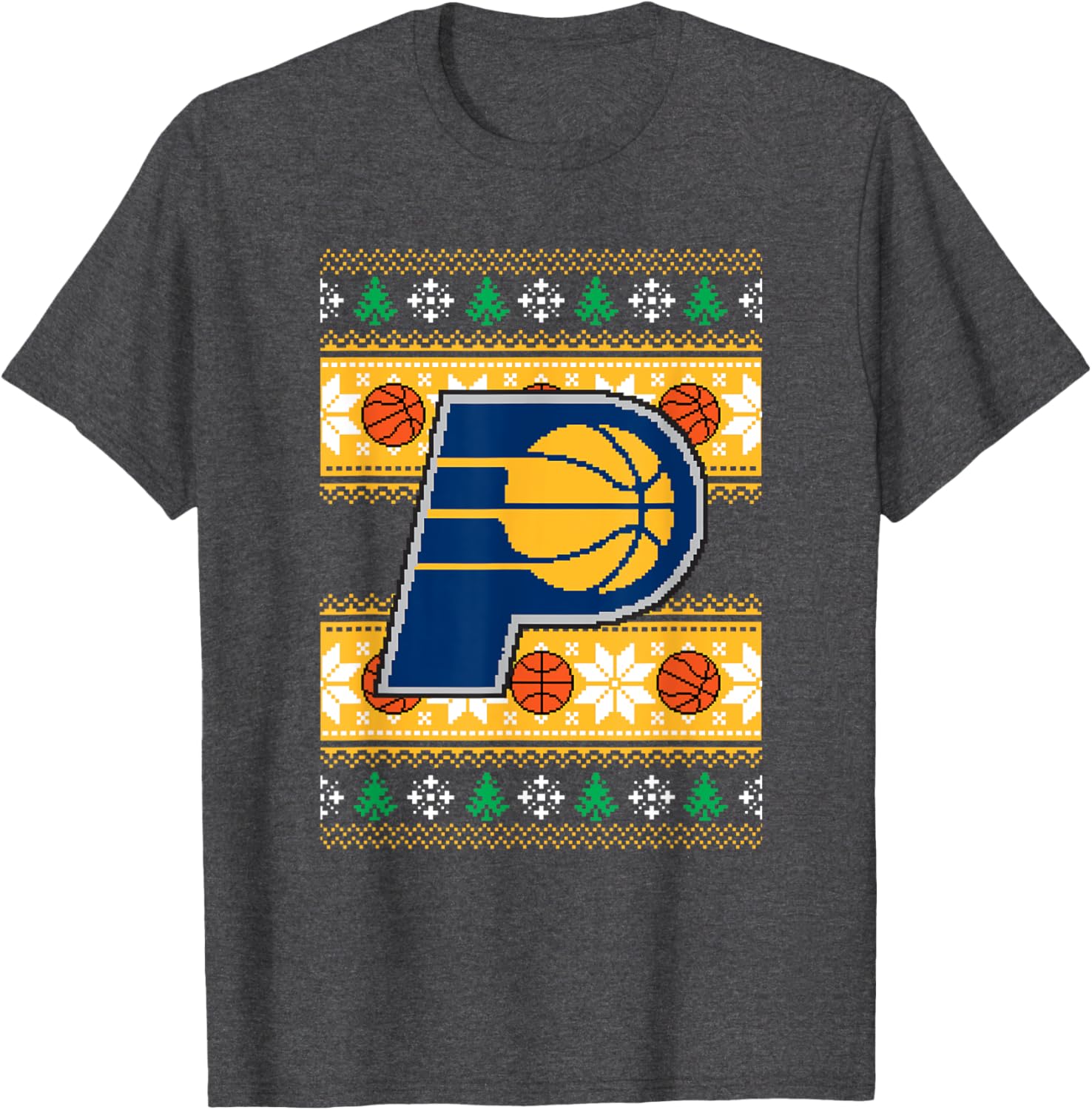 Men's NBA Indiana Pacers Merry Pixel T-Shirt for Sports Fans - 1