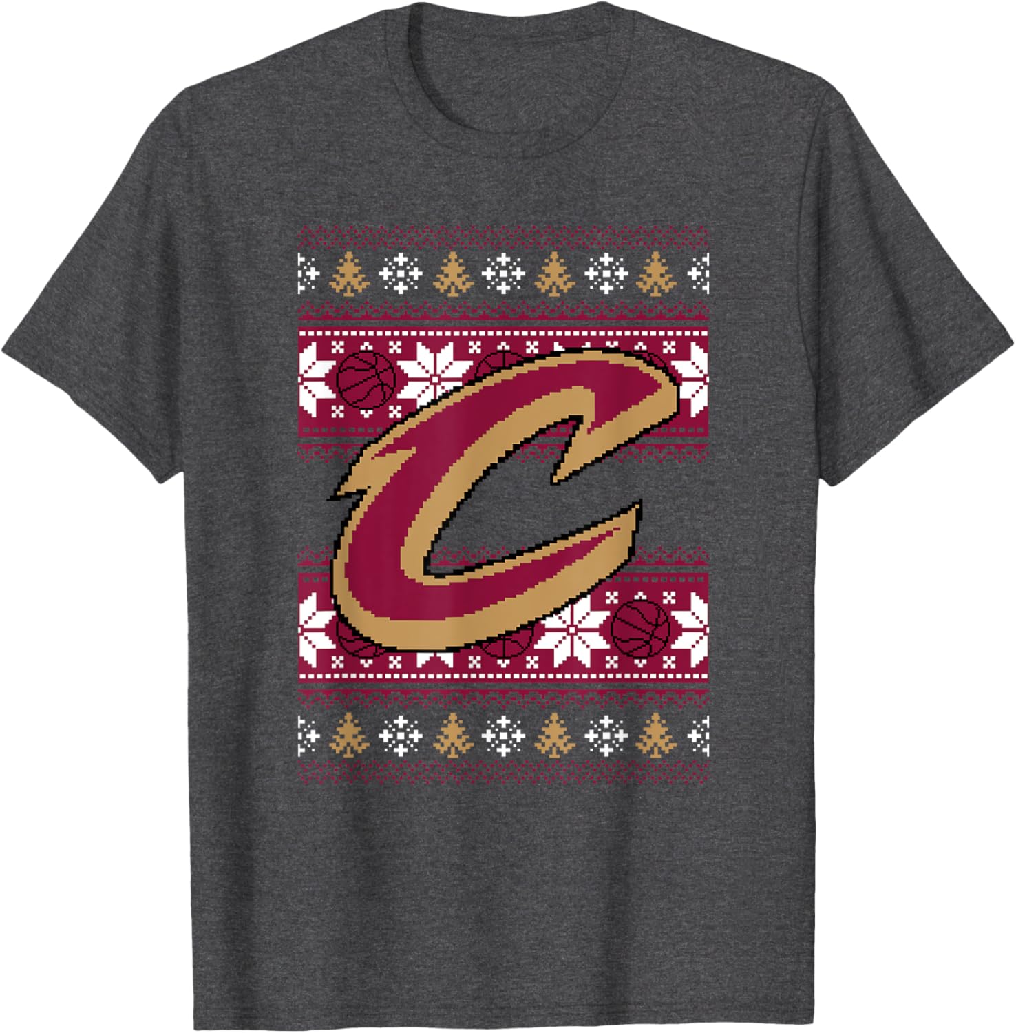 Men's Cleveland Cavaliers Merry Pixel T-Shirt for Sports Fans - 3