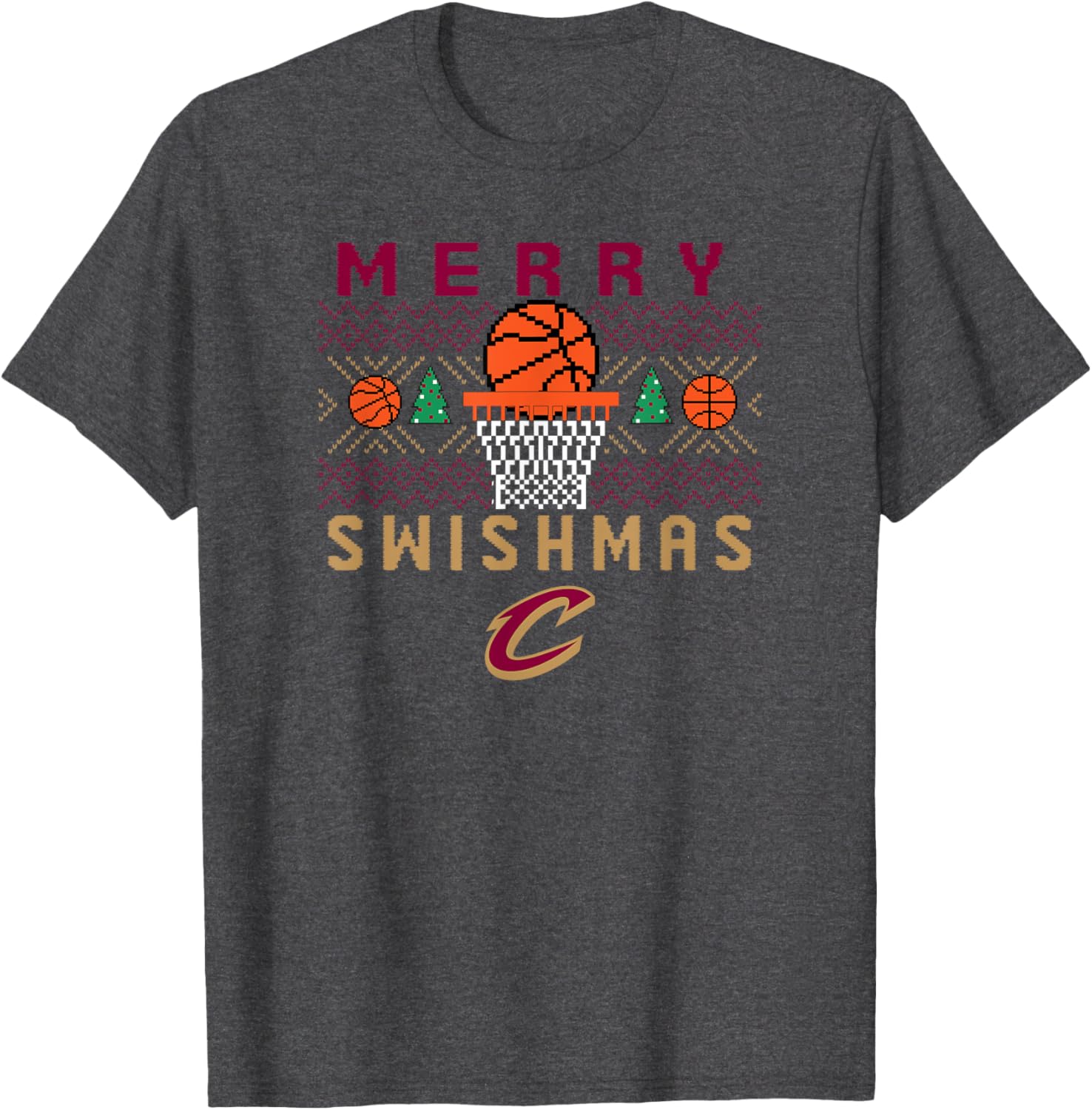 Cleveland Cavaliers Merry Swishmas T-Shirt for Men - Perfect for Fans - 1