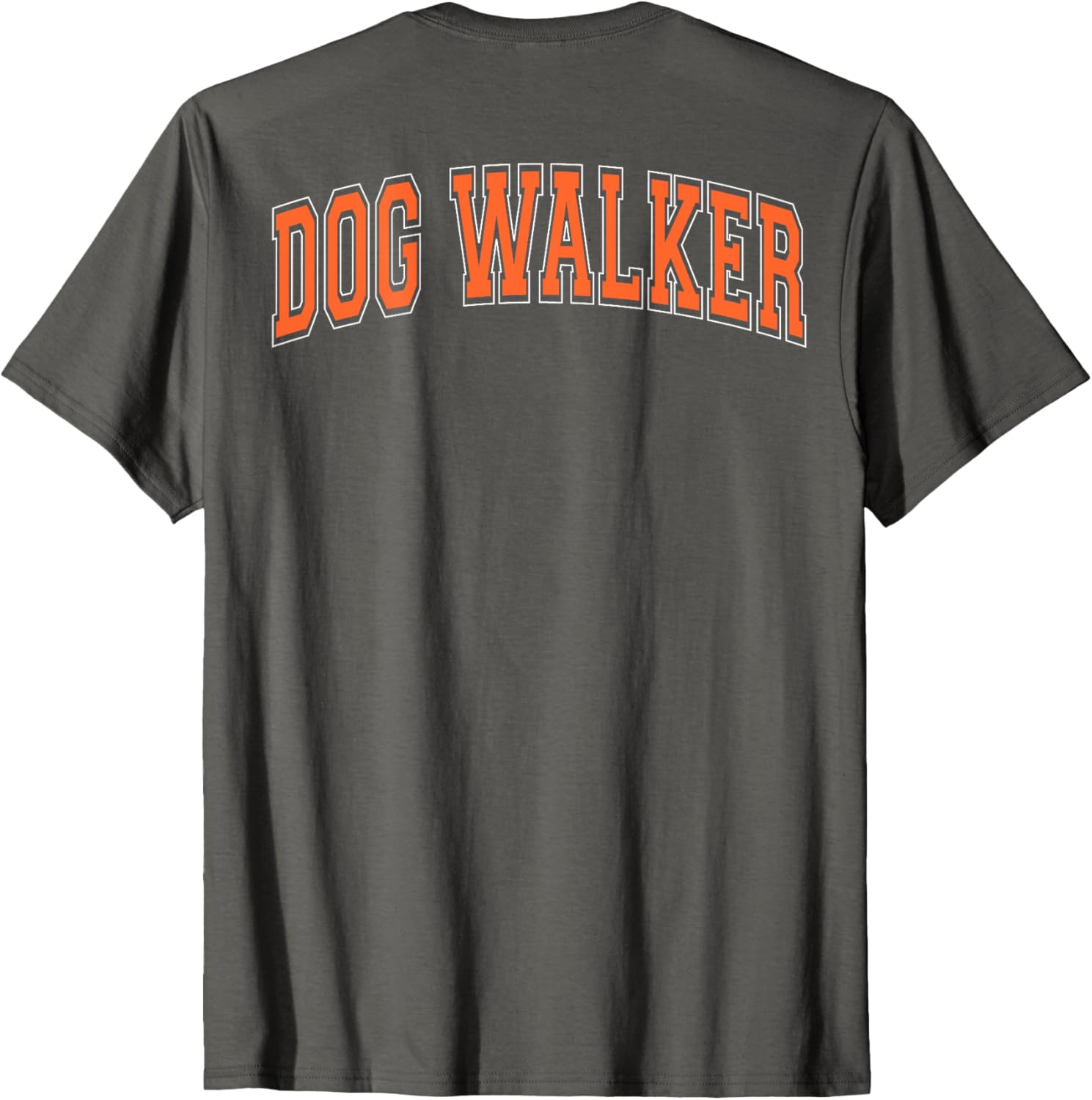 Retro Dog Walker T-Shirt with Arched Orange Letters for Pet Lovers - 22