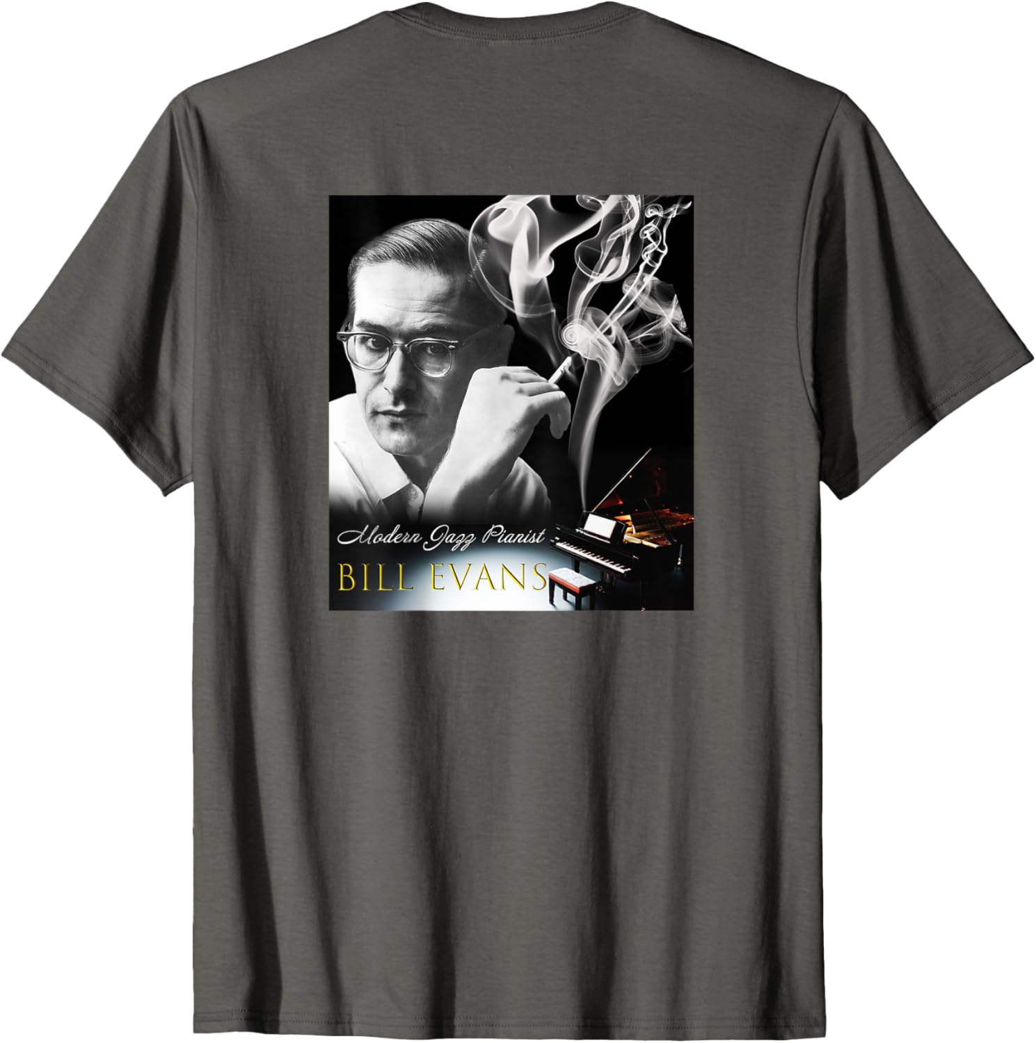 Bill Evans Back Printed T-Shirt for Music Lovers - Stylish and Comfortable - 16