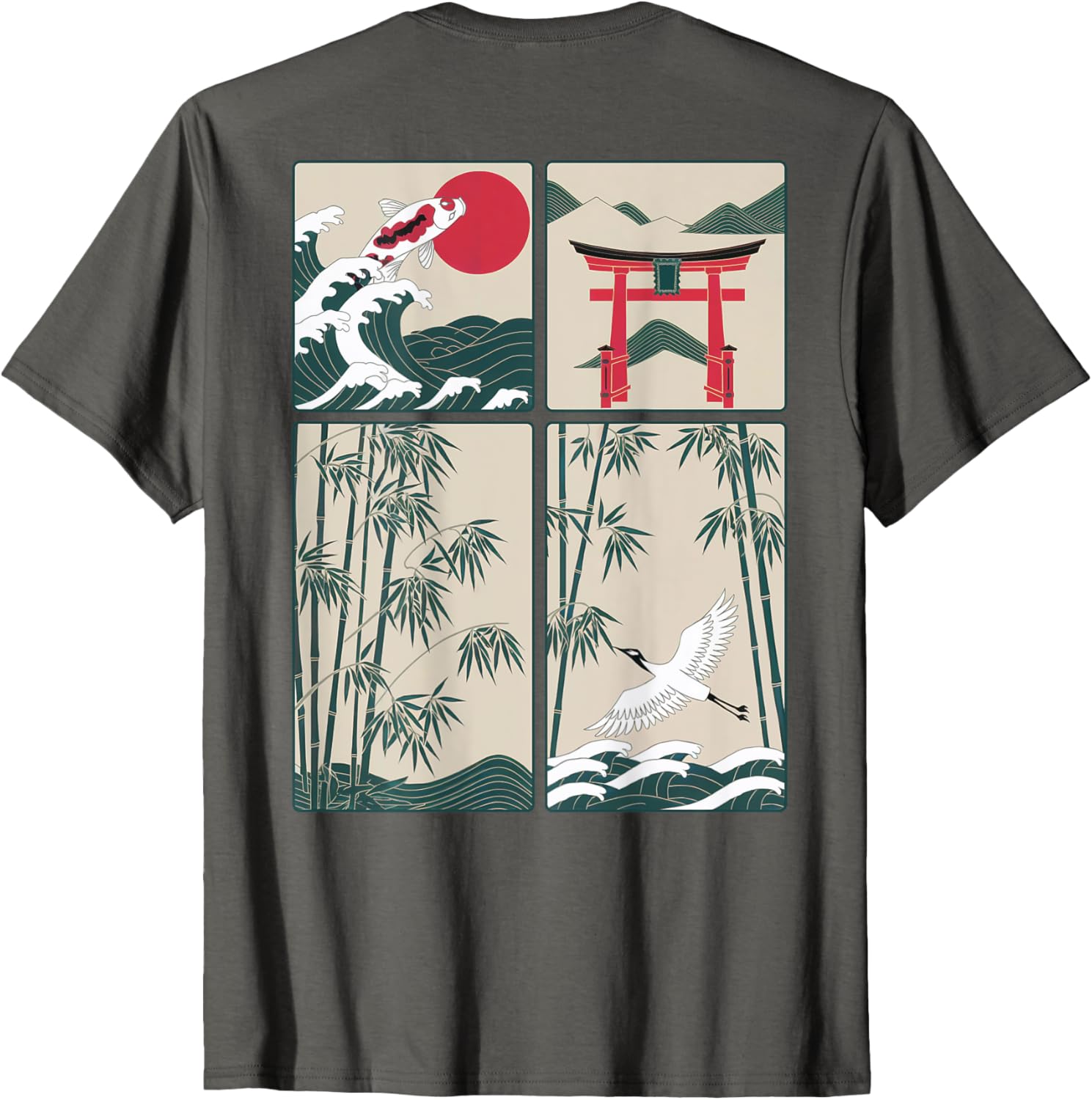 Japanese Koi Fish Great Wave Kanagawa T-Shirt for Stylish Aquatic Lovers - 24