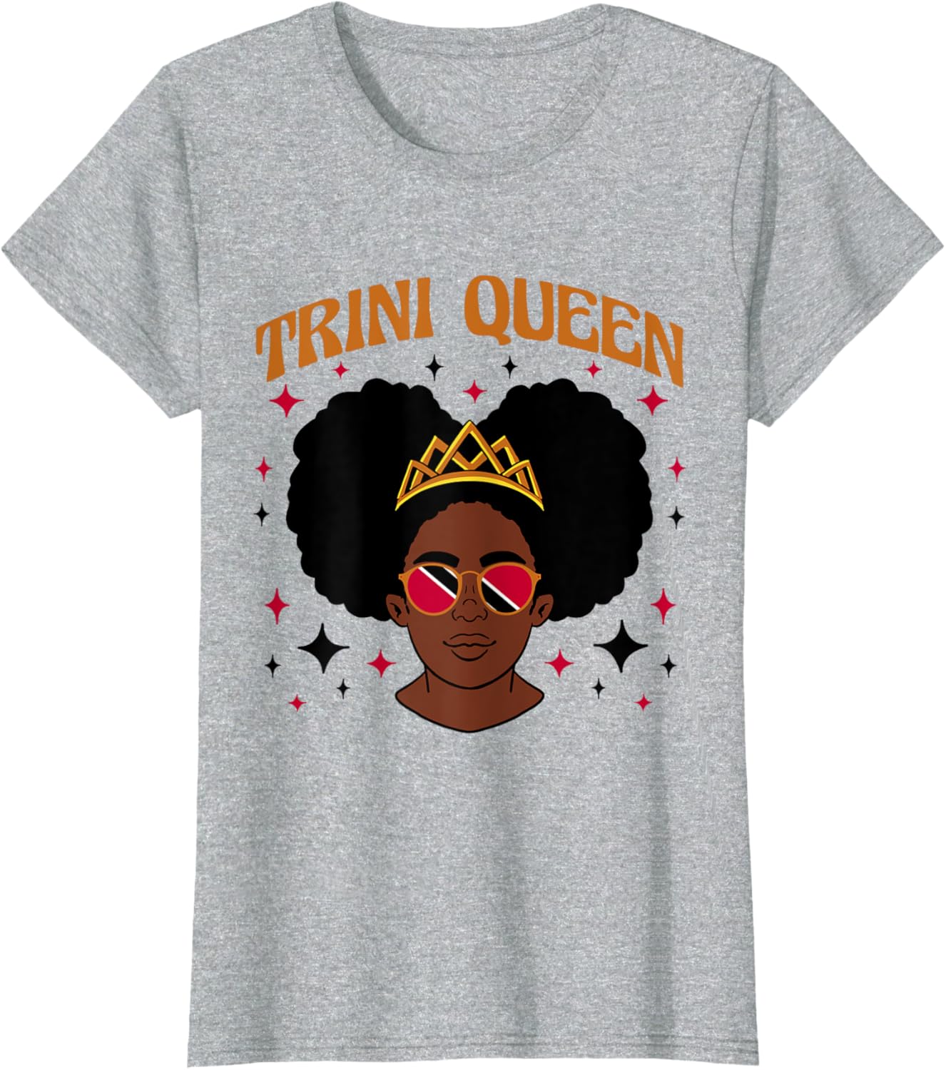 Trini Queen Tee for Afro-Trinidadian Women Celebrate Your Heritage - 7