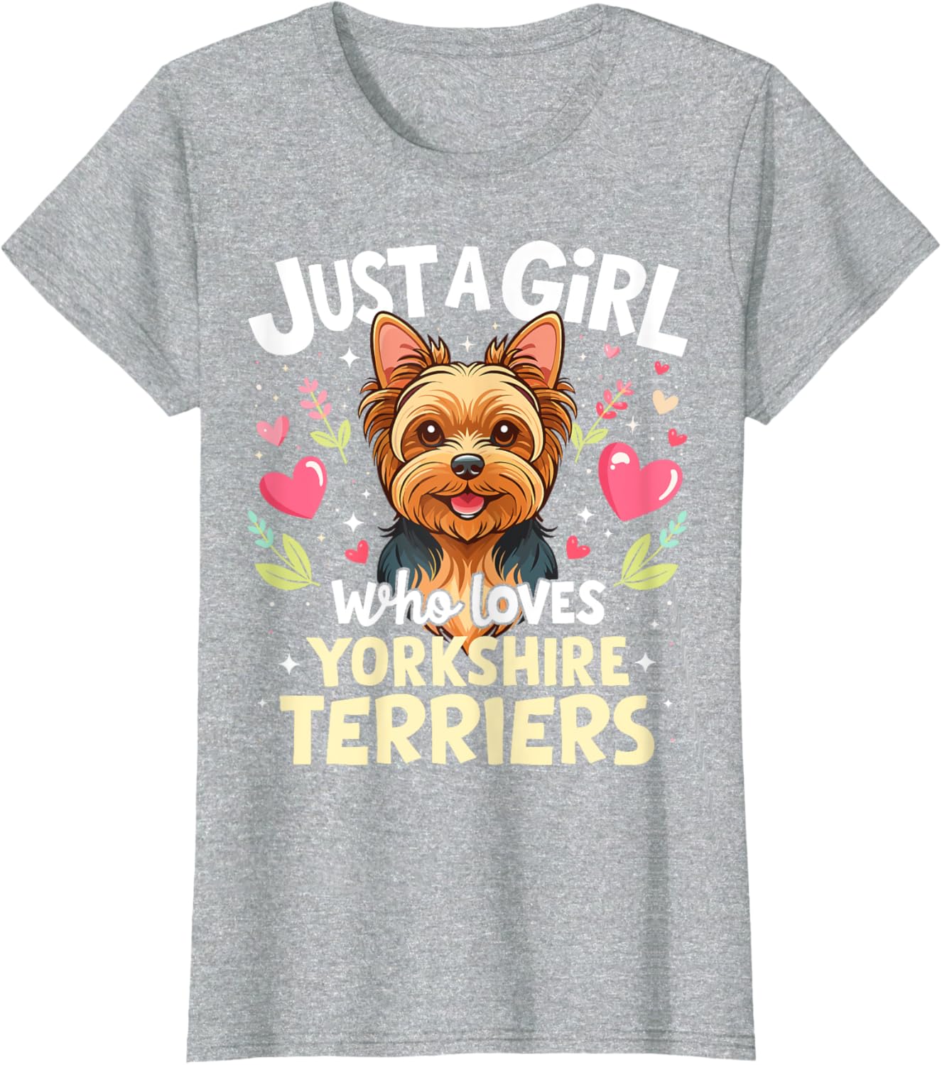 Cute Yorkshire Terrier Puppy T-Shirt for Pet Lover Girls - 11