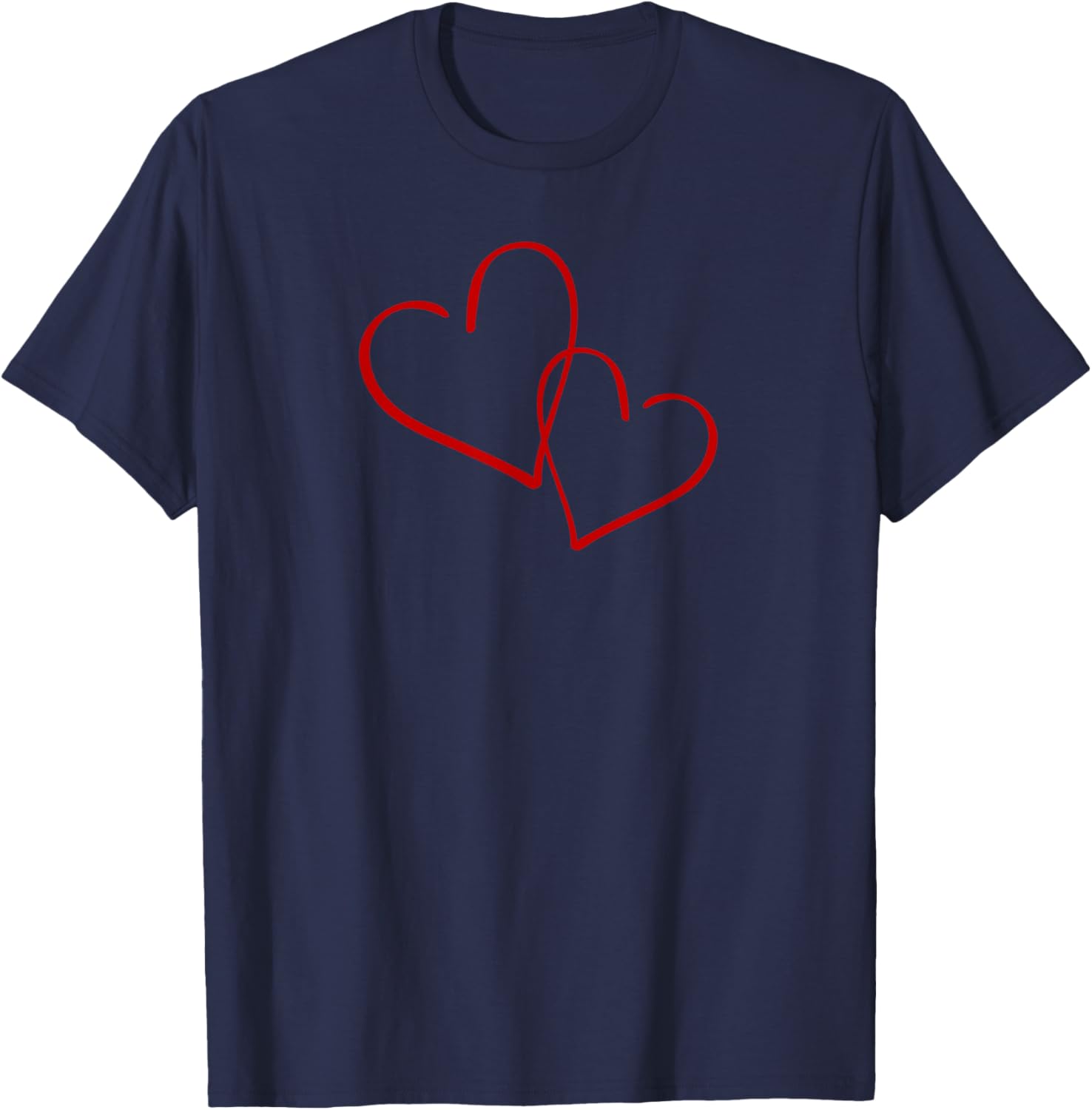 Valentine's Day Red Linked Hearts T-Shirt Perfect for Cupid's Day Celebration - 8