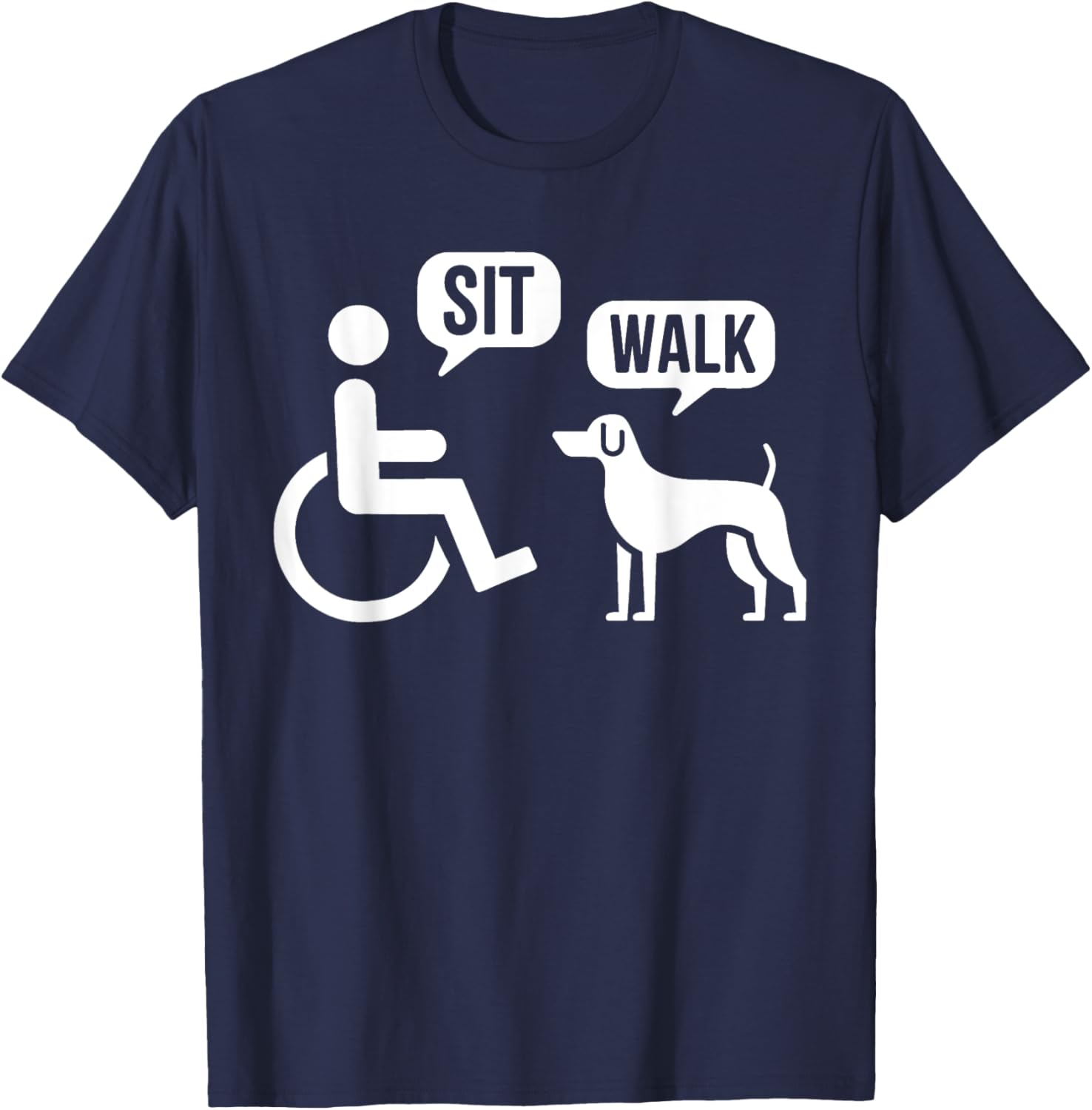 Funny Sit Walk Wheelchair User & Dog T-Shirt for Pet Lovers - 5