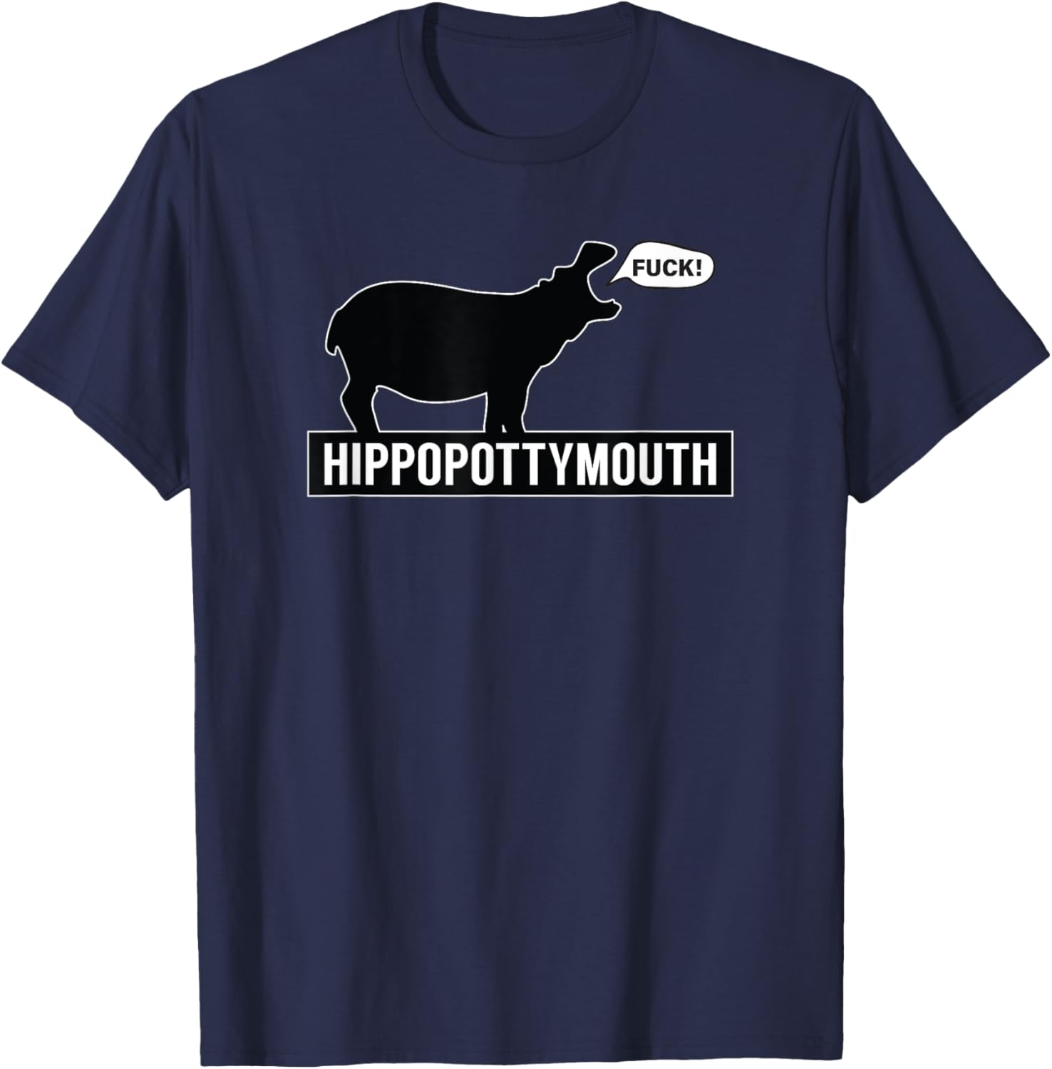 Funny Hippo Hippopottymouth T-Shirt for Animal Lovers and Humor Fans - 3
