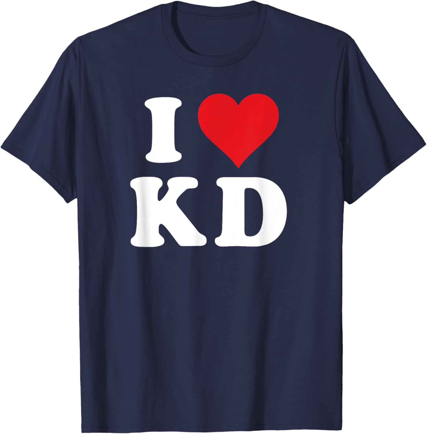 I Love KD Initials T-Shirt - Heartfelt Design for K D Fans and Family - 1