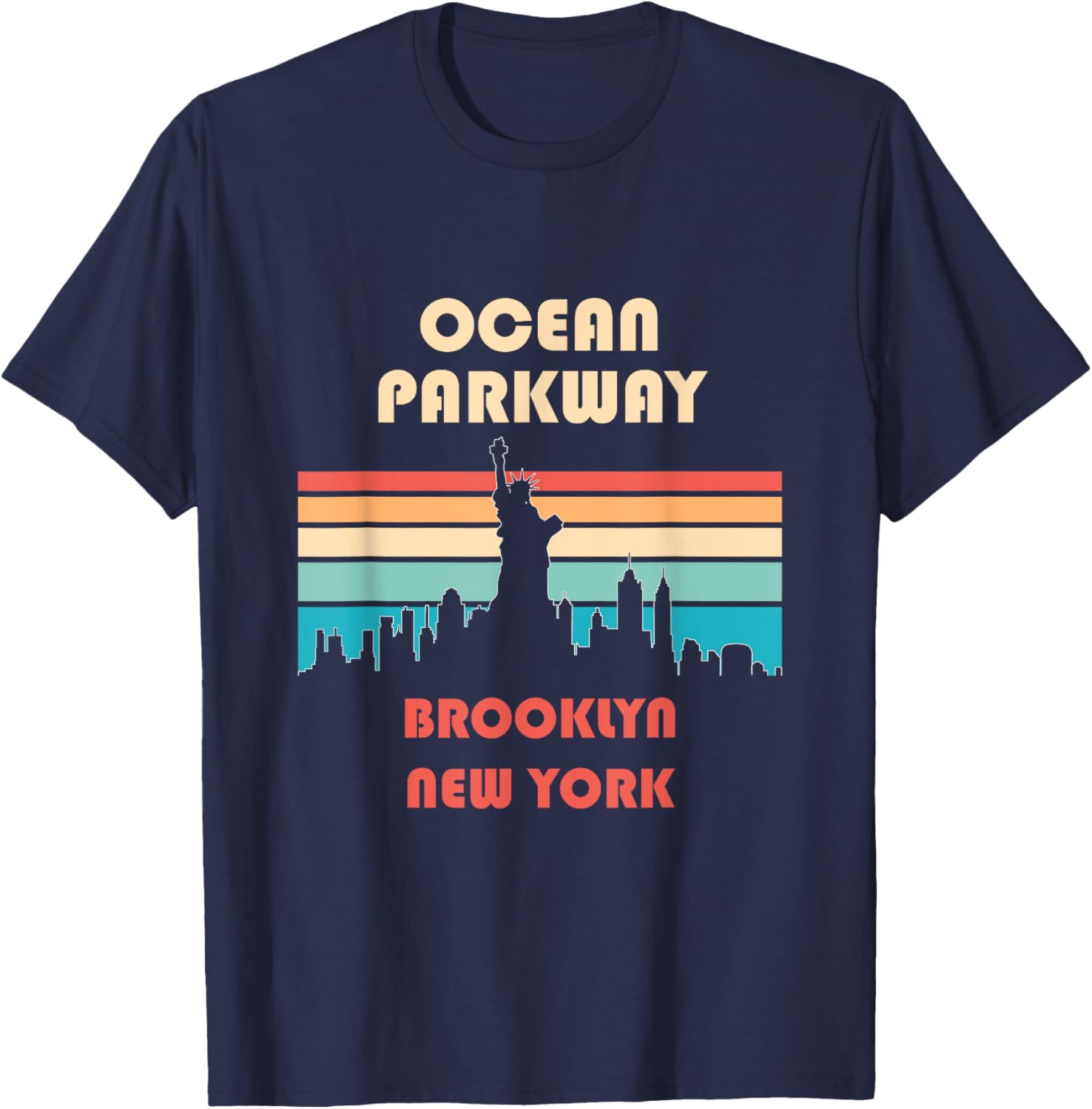Retro Vintage Ocean Parkway Brooklyn New York T-Shirt for Casual Style - 7