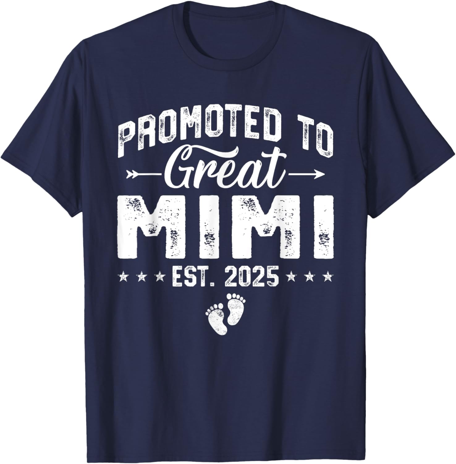 Promoted to Great Mimi 2025 New Grandma T-Shirt for Proud Grandparents - 25