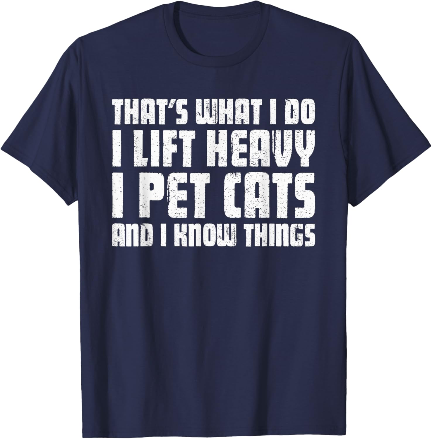 Funny I Lift Heavy I Pet Cats Unisex T-Shirt for Cat Lovers Black Small - 7