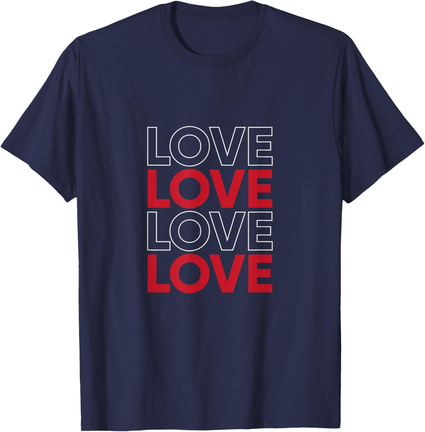 Bold Red Love Text Valentine's Matching Couple T-Shirt for Sweethearts - 9