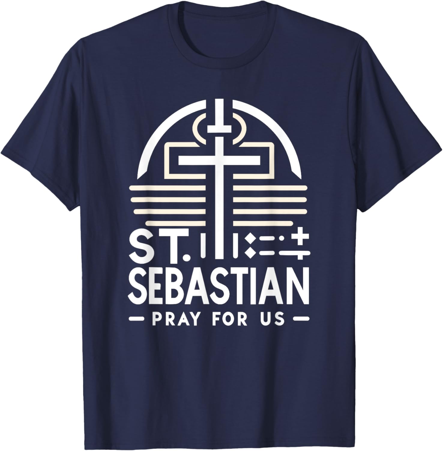 St Sebastian Pray for Us Catholic Prayer T-Shirt for Faithful Wear - 1