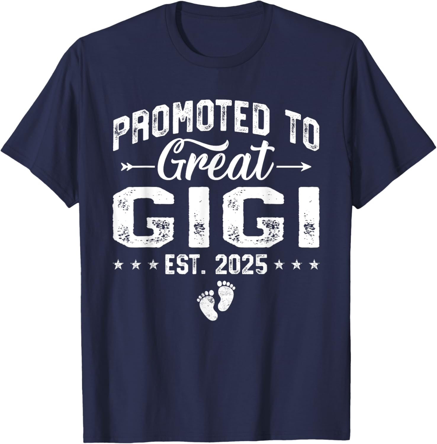 Promoted to Great Gigi 2025 Grandma T-Shirt Gift for New Grandparents - 7