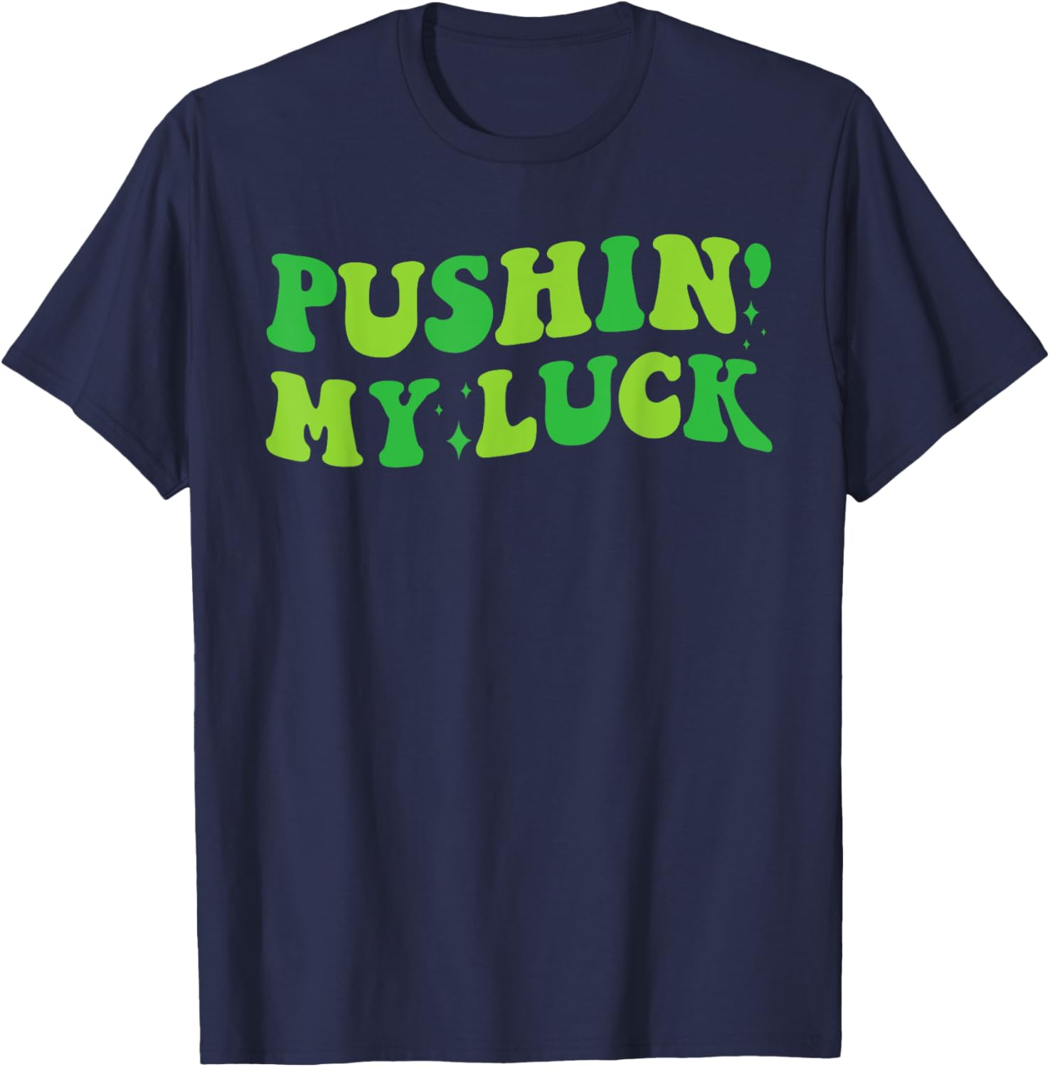 Funny Pushing My Luck St Patricks Day 2025 Groovy T-Shirt for Boys - 10