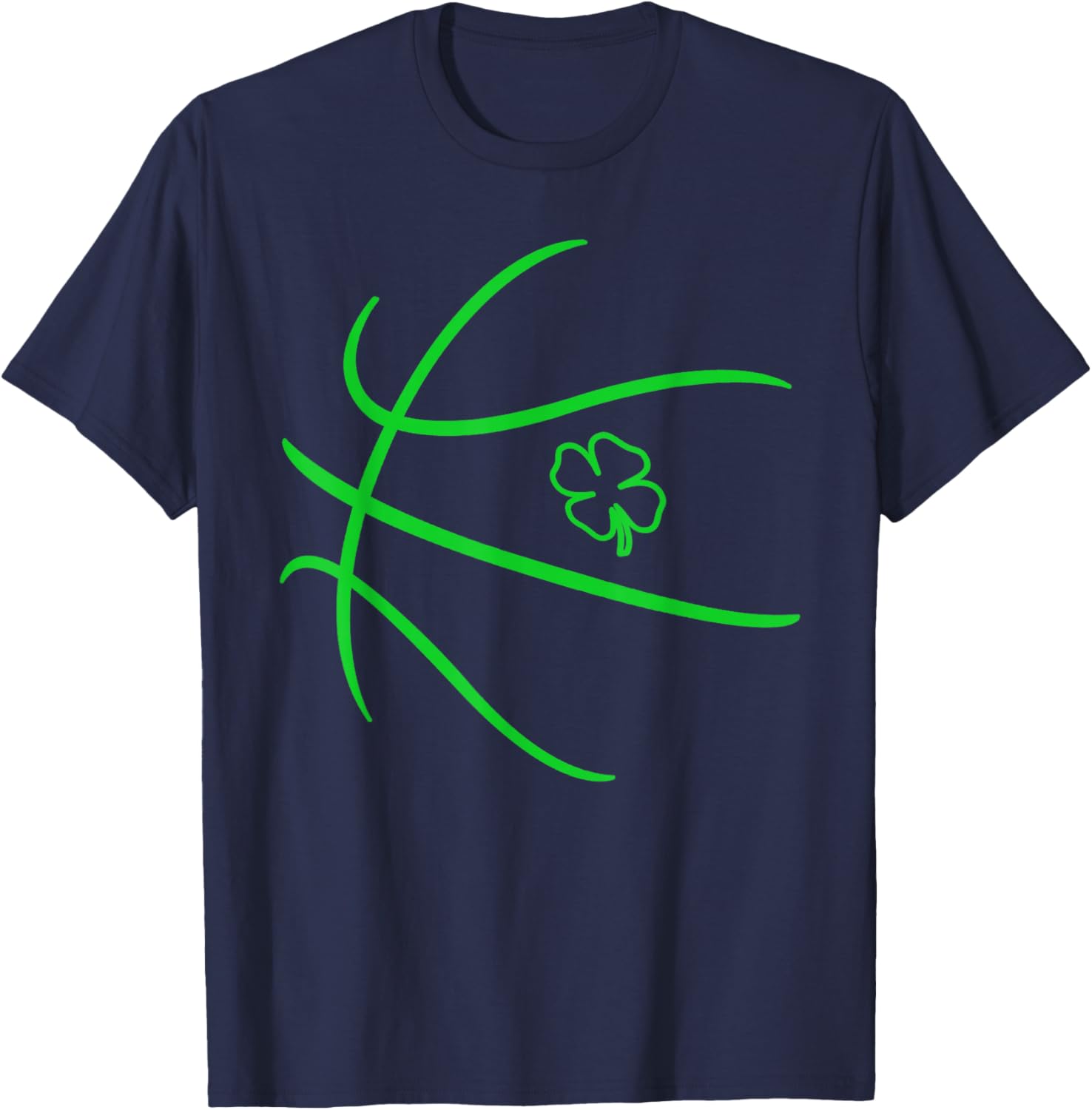Lucky Shamrock Basketball T-Shirt for Irish Boys and Men on St Patrick's Day - 5