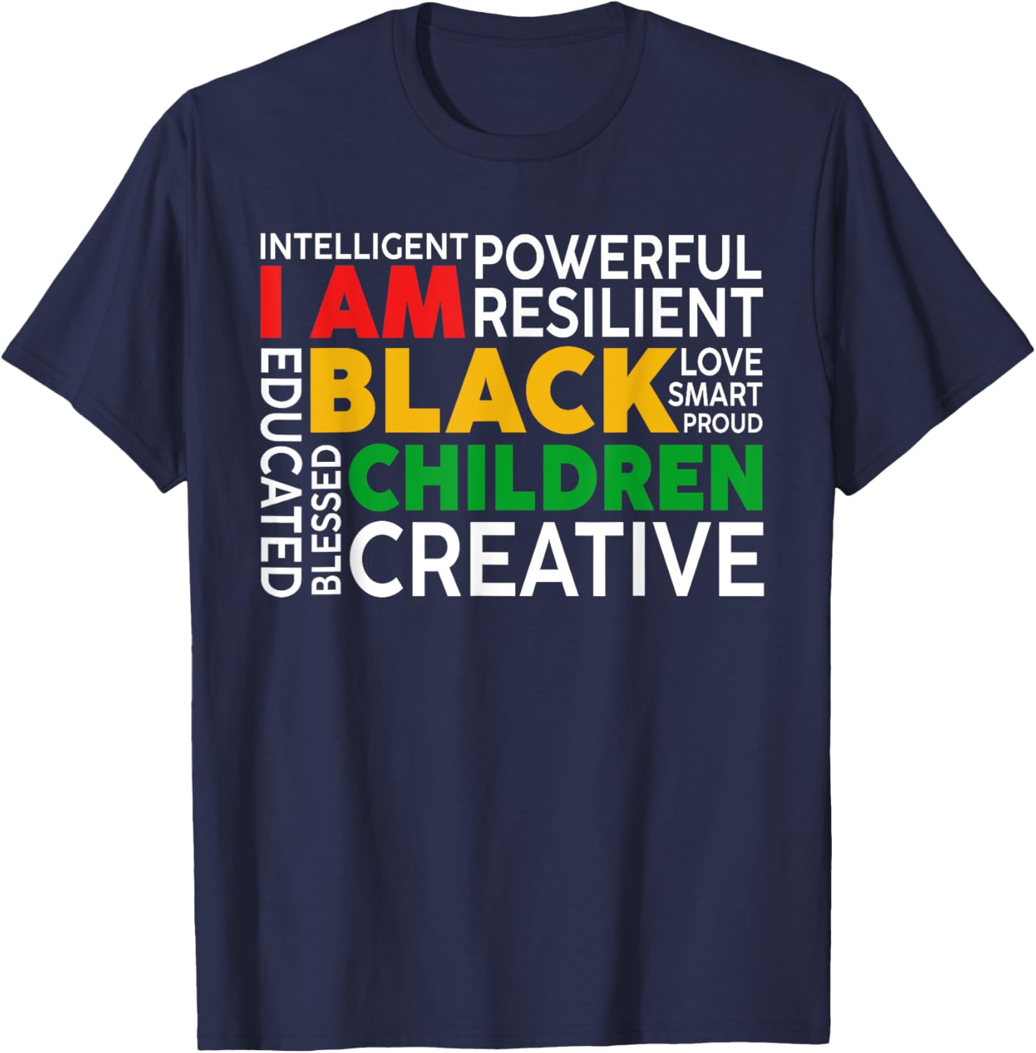 I Am Black Kids T-Shirt for Boys and Girls - Celebrate Black History Month - 1