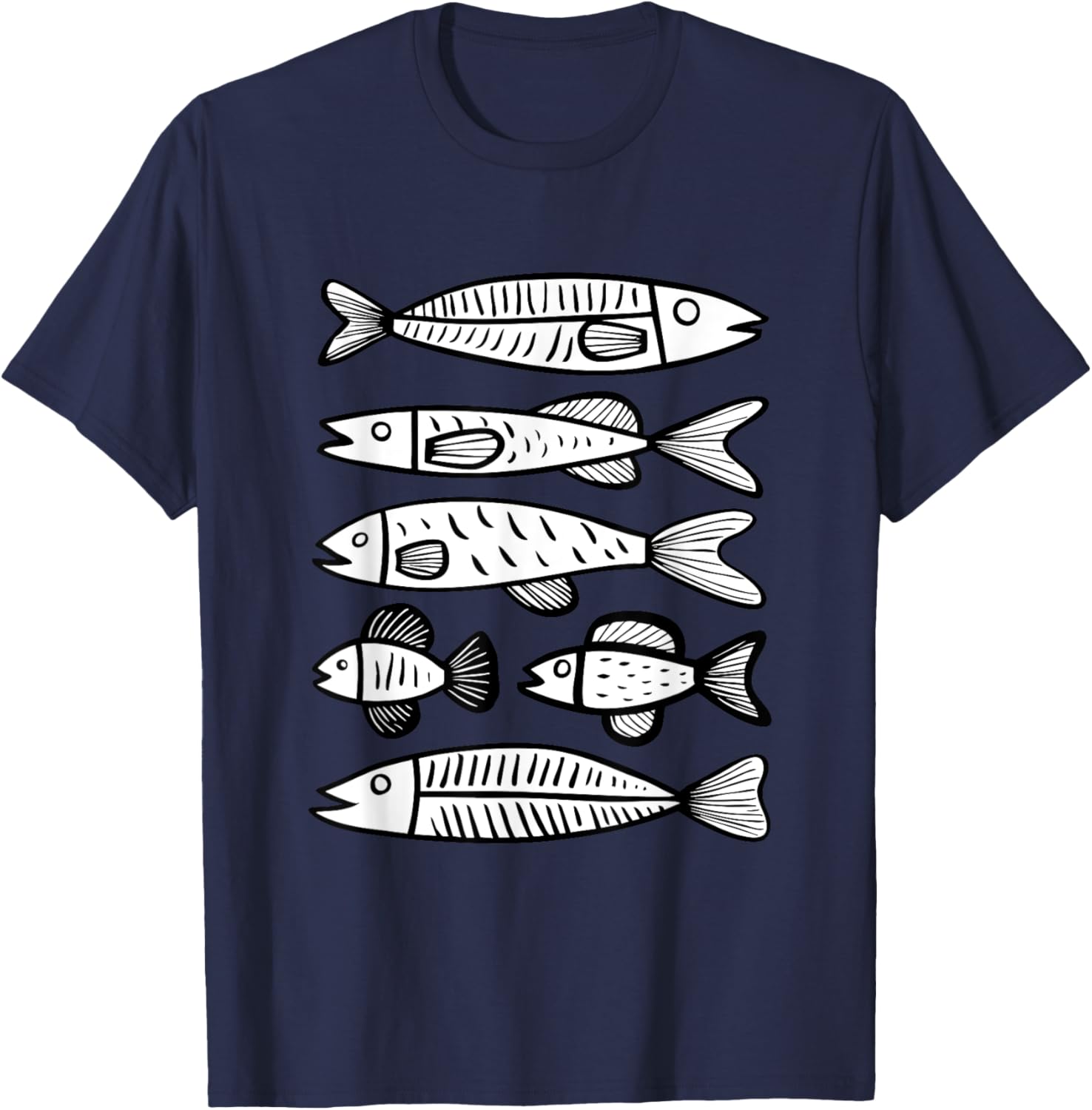Minimalist Fish Pattern T-Shirt for Ocean Lovers – Stylish and Unique Design - 24
