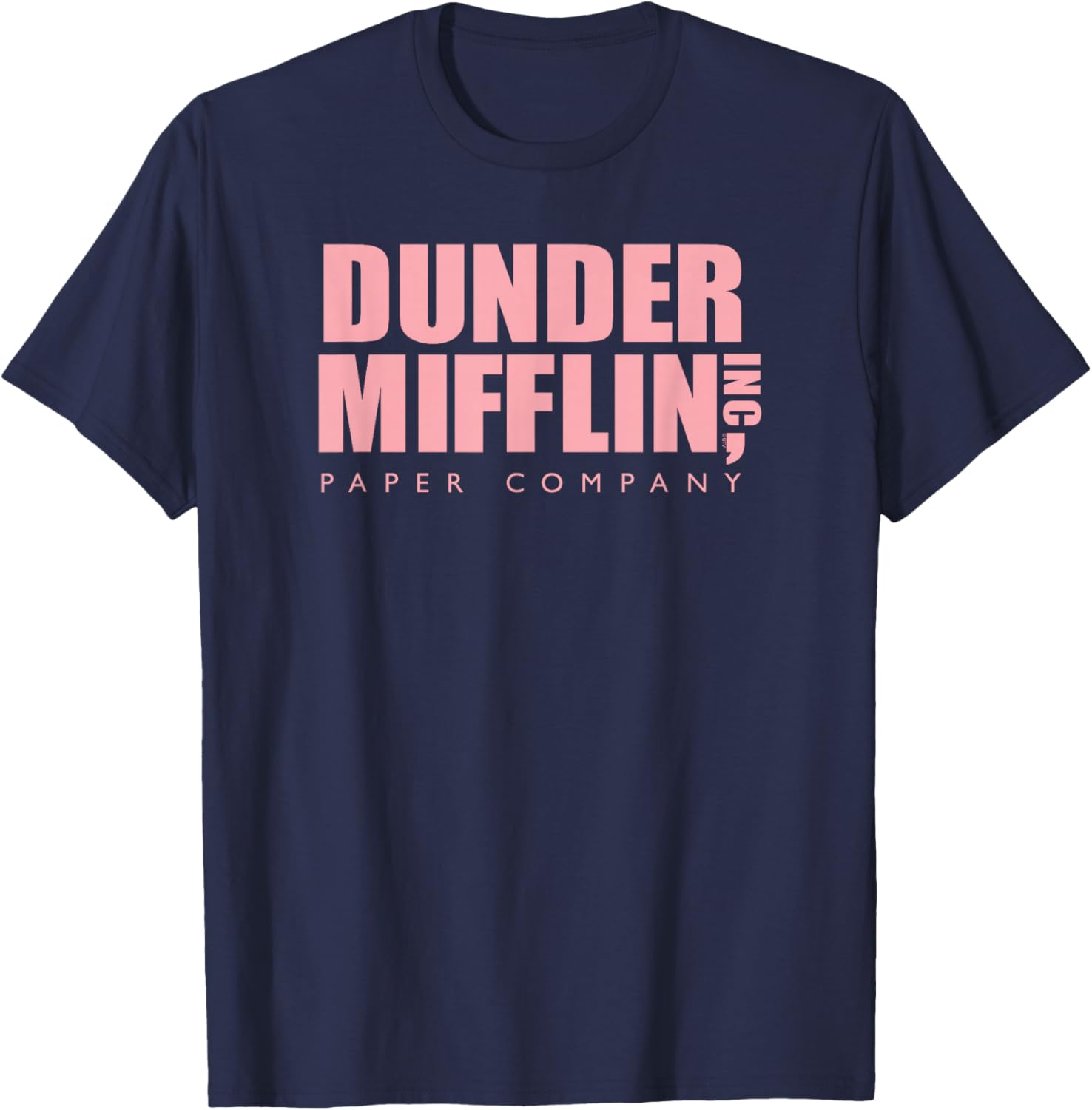 Pink Dunder Mifflin Logo T-Shirt for Office Fans - Fun Casual Wear - 3