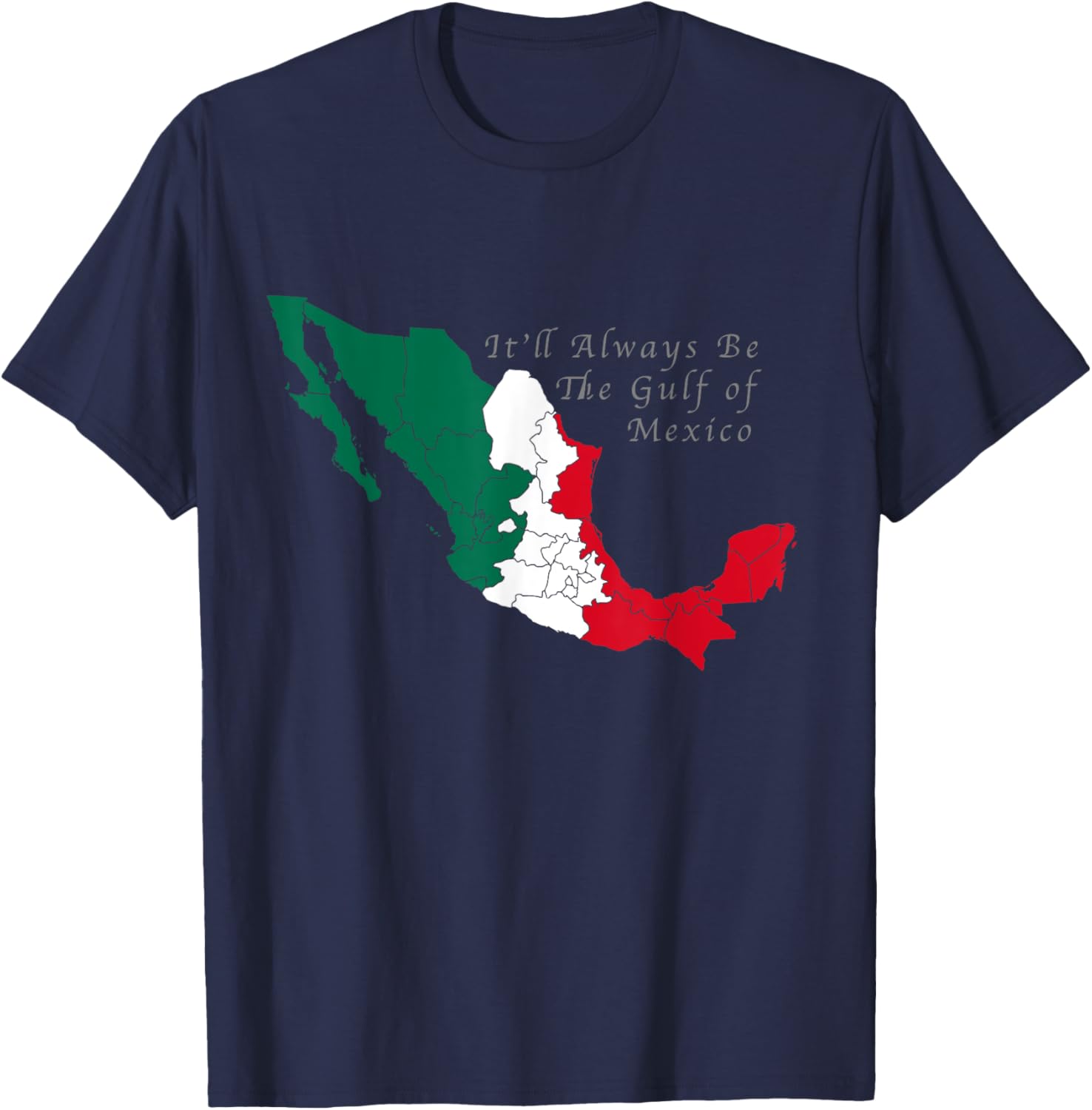 Gulf of Mexico Mexican Flag T-Shirt Perfect for Beach Lovers and Travelers - 1