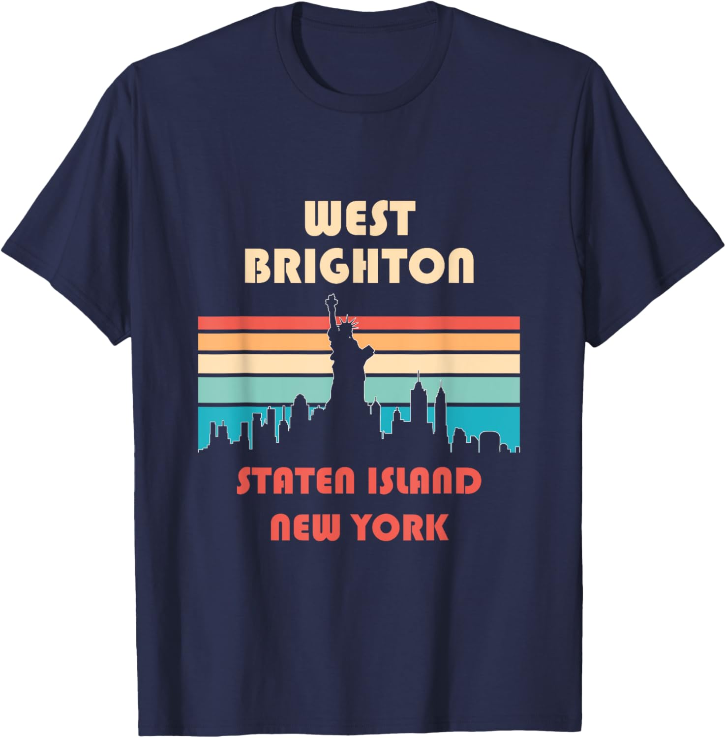 West Brighton Staten Island Retro Vintage T-Shirt for Casual Style - 11