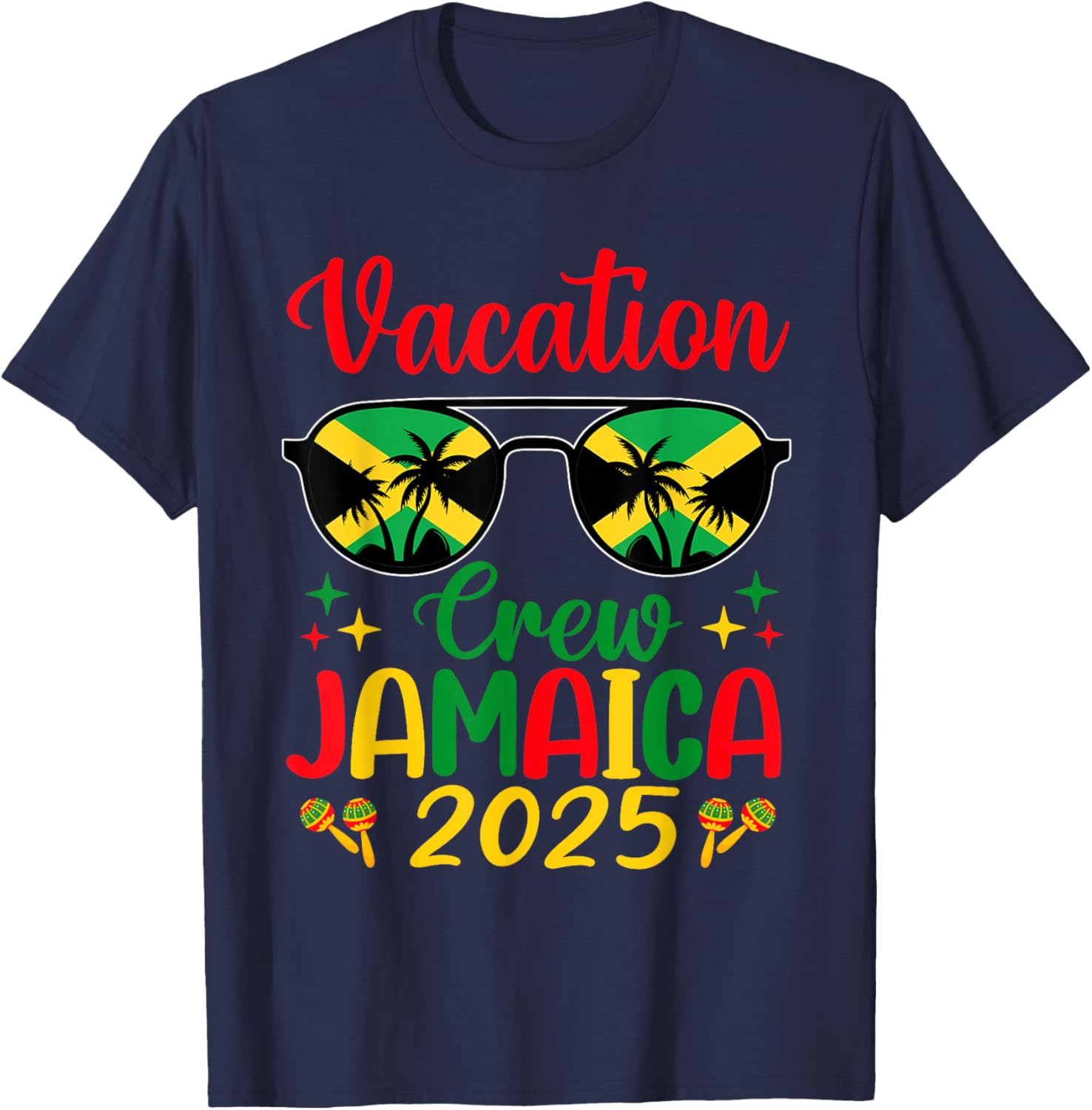 Vacay Crew Jamaica 2025 Matching T-Shirt for Fun Holiday Adventures - 3