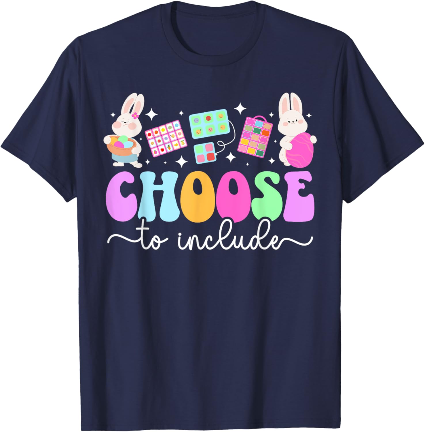 Groovy Easter Bunny T-Shirt for Special Education Teachers - Fun & Cute Design - 1