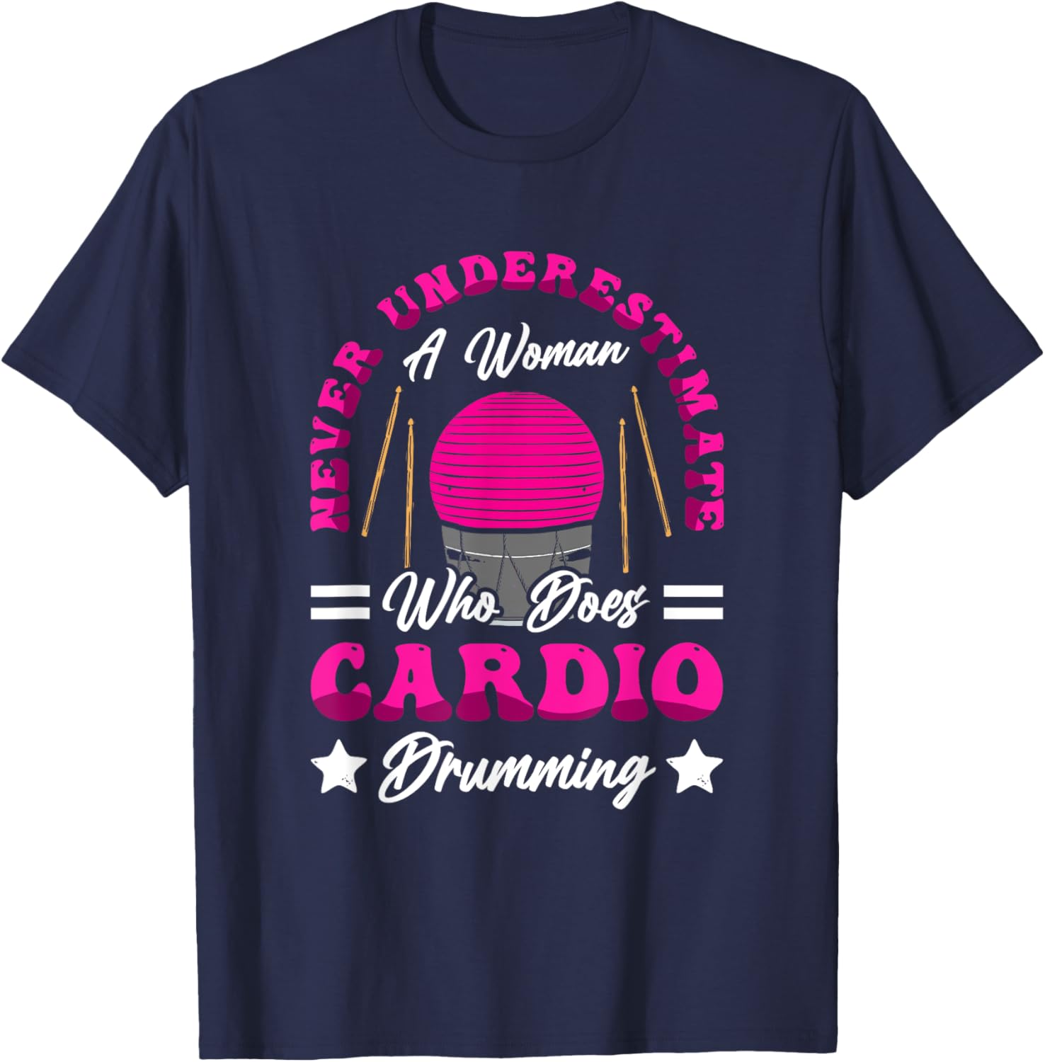 Energetic Cardio Drumming T-Shirt for Fitness Class Workouts - 10