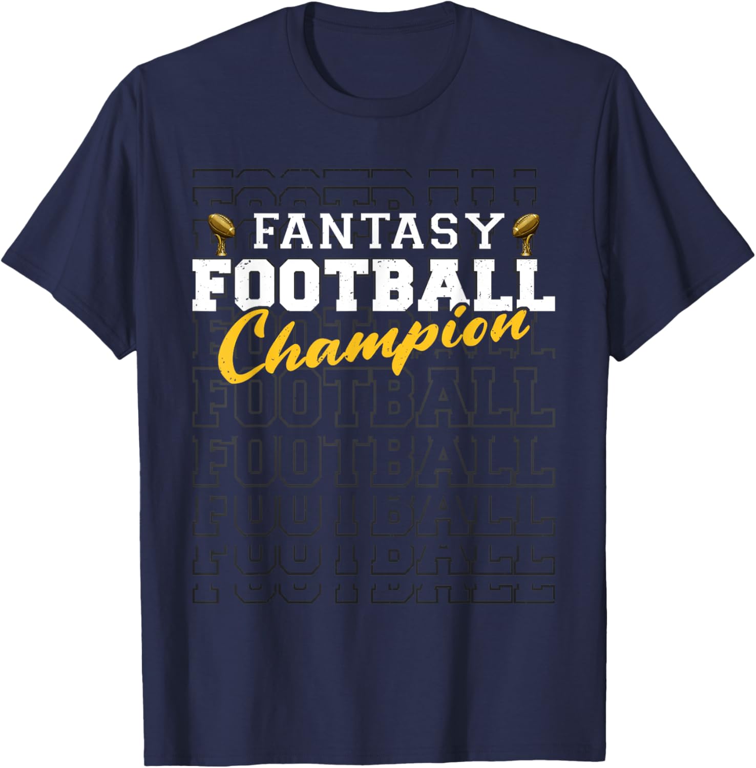 Funny Fantasy Football Champion 2025 T-Shirt for Football Fans - 4