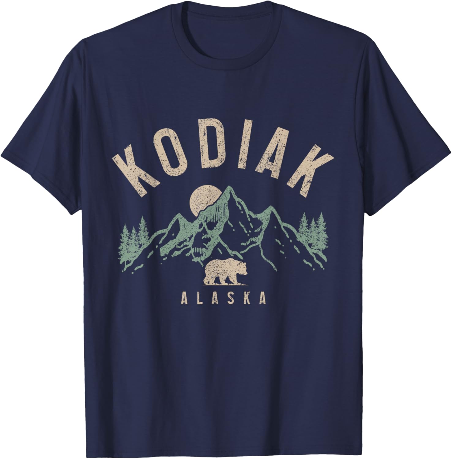 Kodiak Alaska Vintage Bear Mountains T-Shirt for Nature Lovers - 2