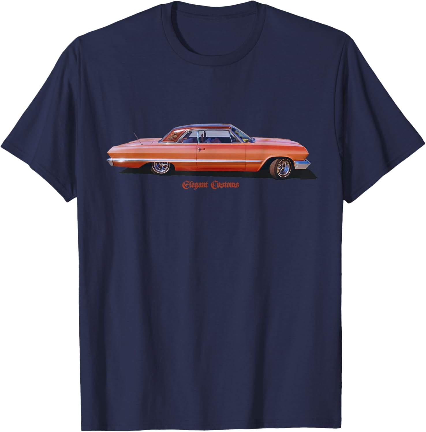 1963 Impala Tangerine Dream Low Rider Kustom T-Shirt for Car Lovers - 13