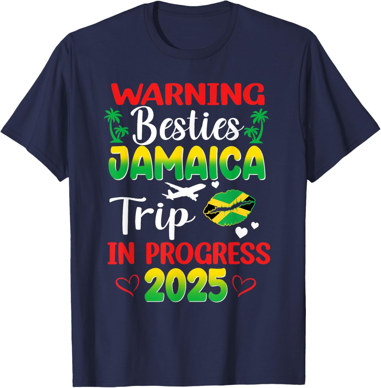Jamaica Besties Trip In Progress 2025 Vacay T-Shirt for Fun Adventures - 3