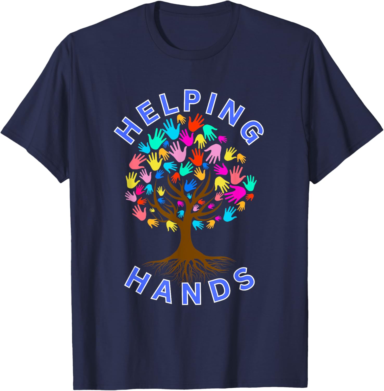 Helping Hands Life Tree Design T-Shirt for Nature Lovers and Supporters - 1