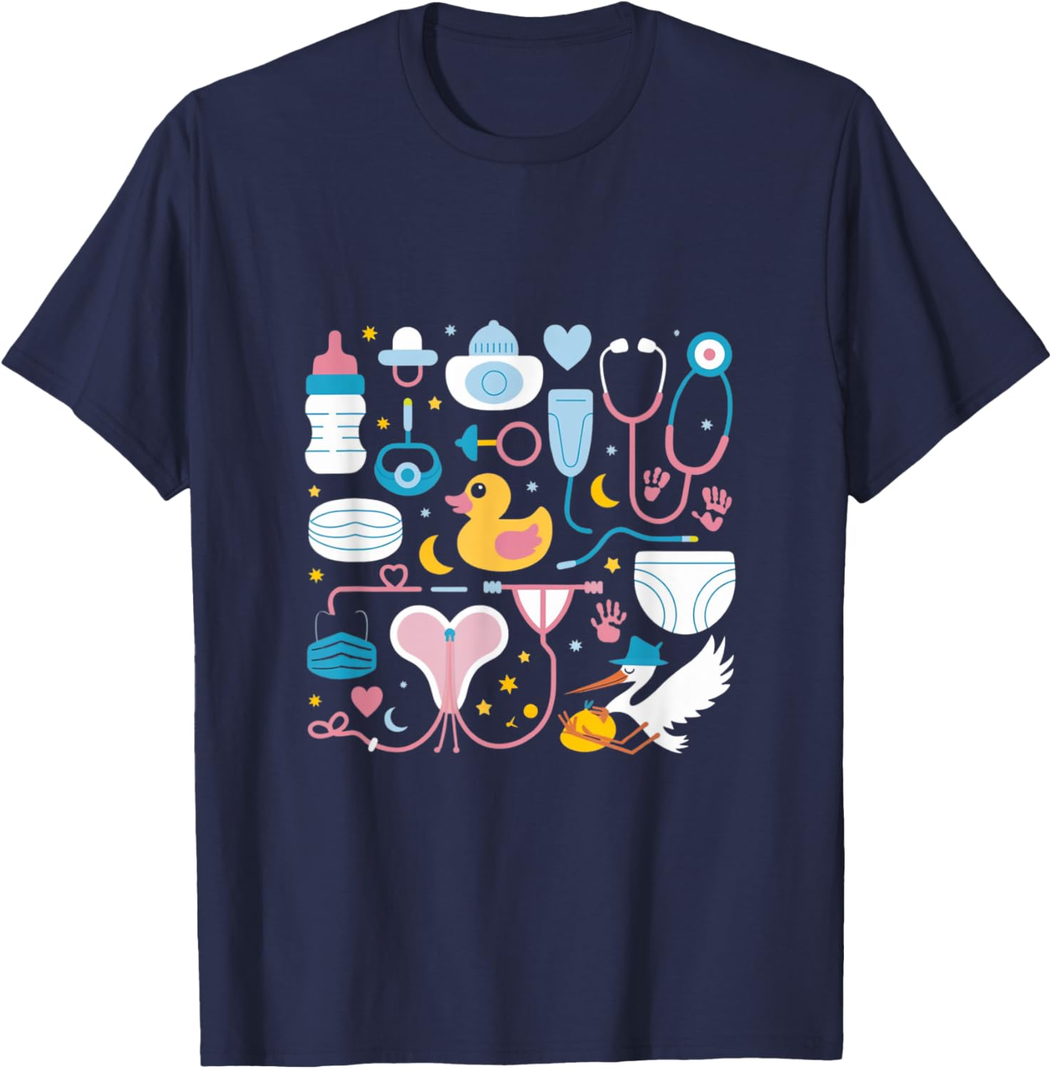 Women Retro Labor and Delivery Nurse T-Shirt for Registered Nurses - 1