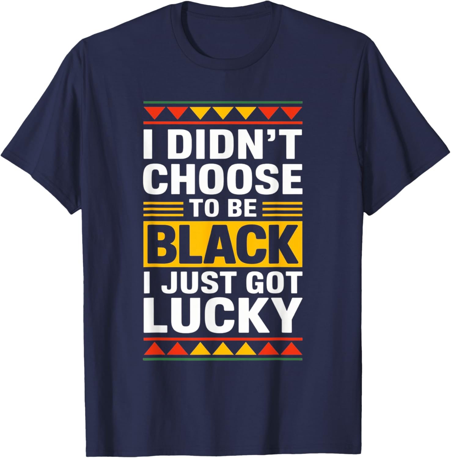 Inspirational I Didn't Choose to be Black Afro Black History T-Shirt - 12