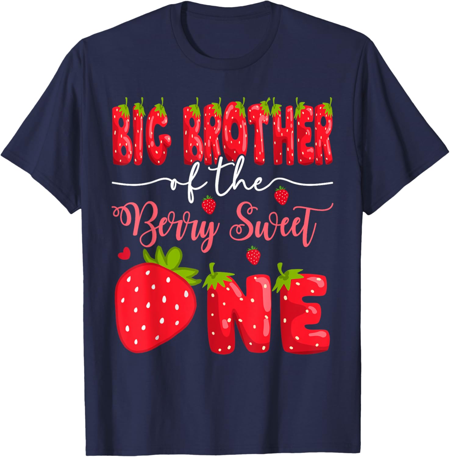 Big Brother Strawberry T-Shirt for 1st Birthday Celebration Fun - 4