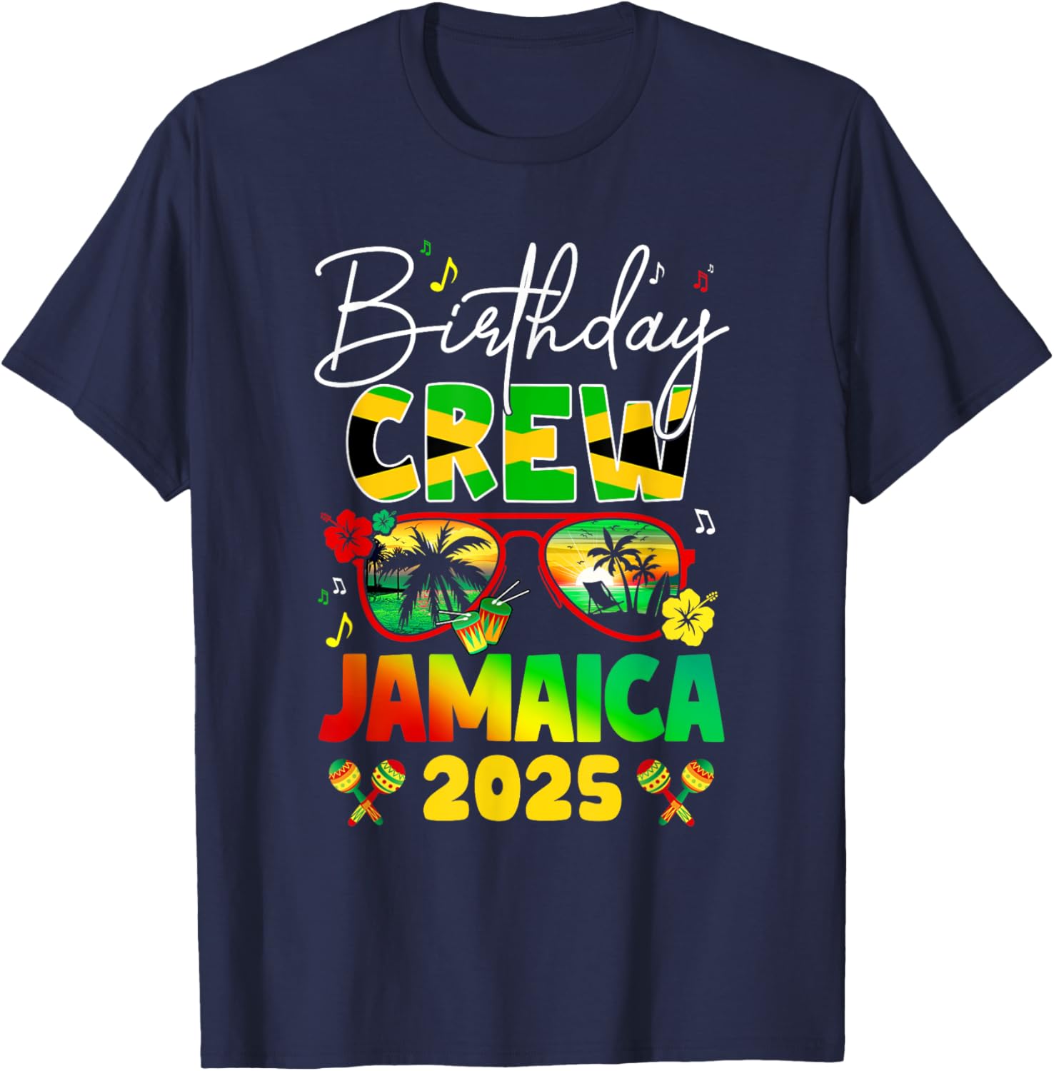 Birthday Crew Jamaica 2025 Birthday Girl Matching T-Shirt for Fun Parties - 21