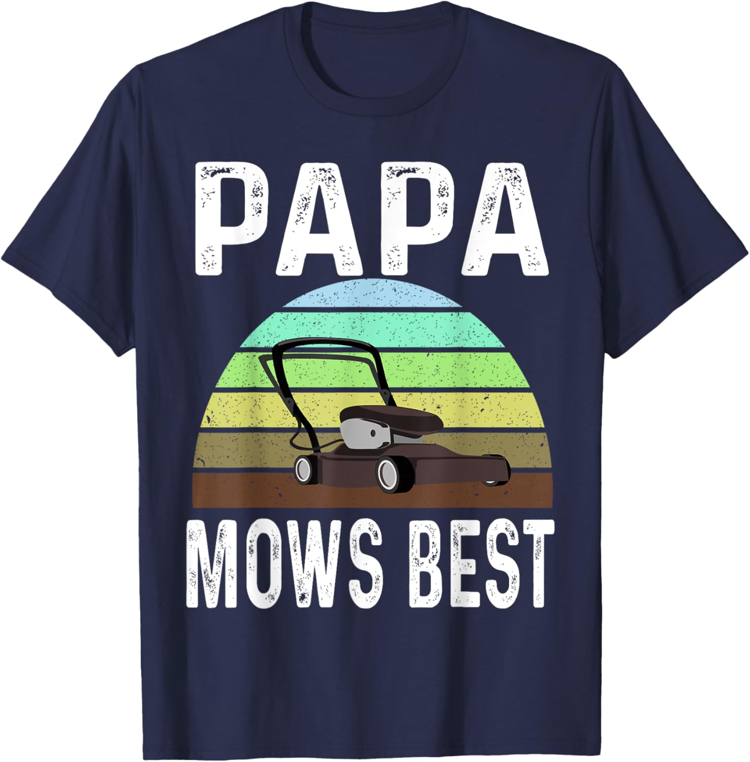 Funny Papa Mows Best Lawn Care Dad T-Shirt for Lawn Mowing Lovers - 5